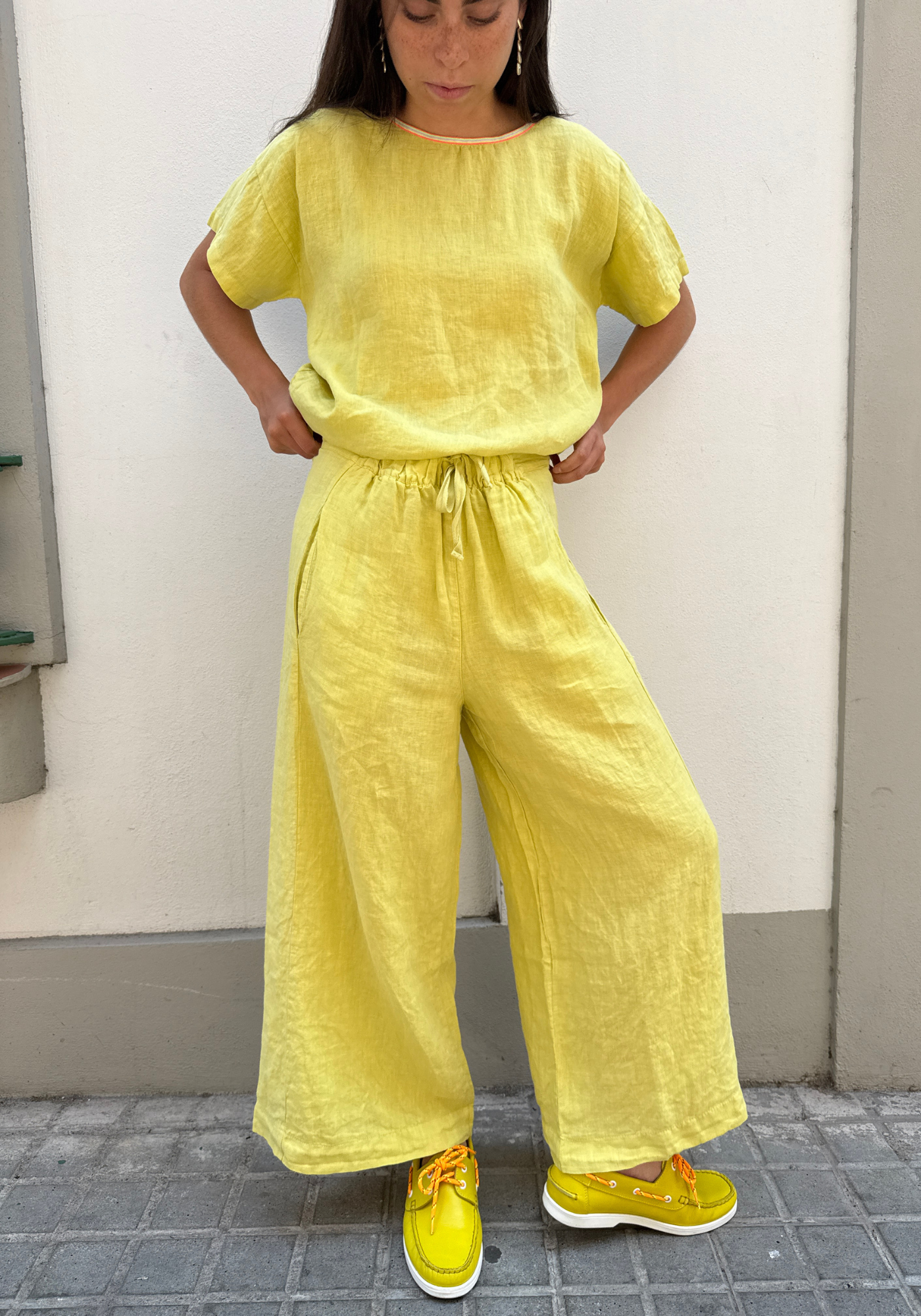 Pantalon Bombe Lin Or
