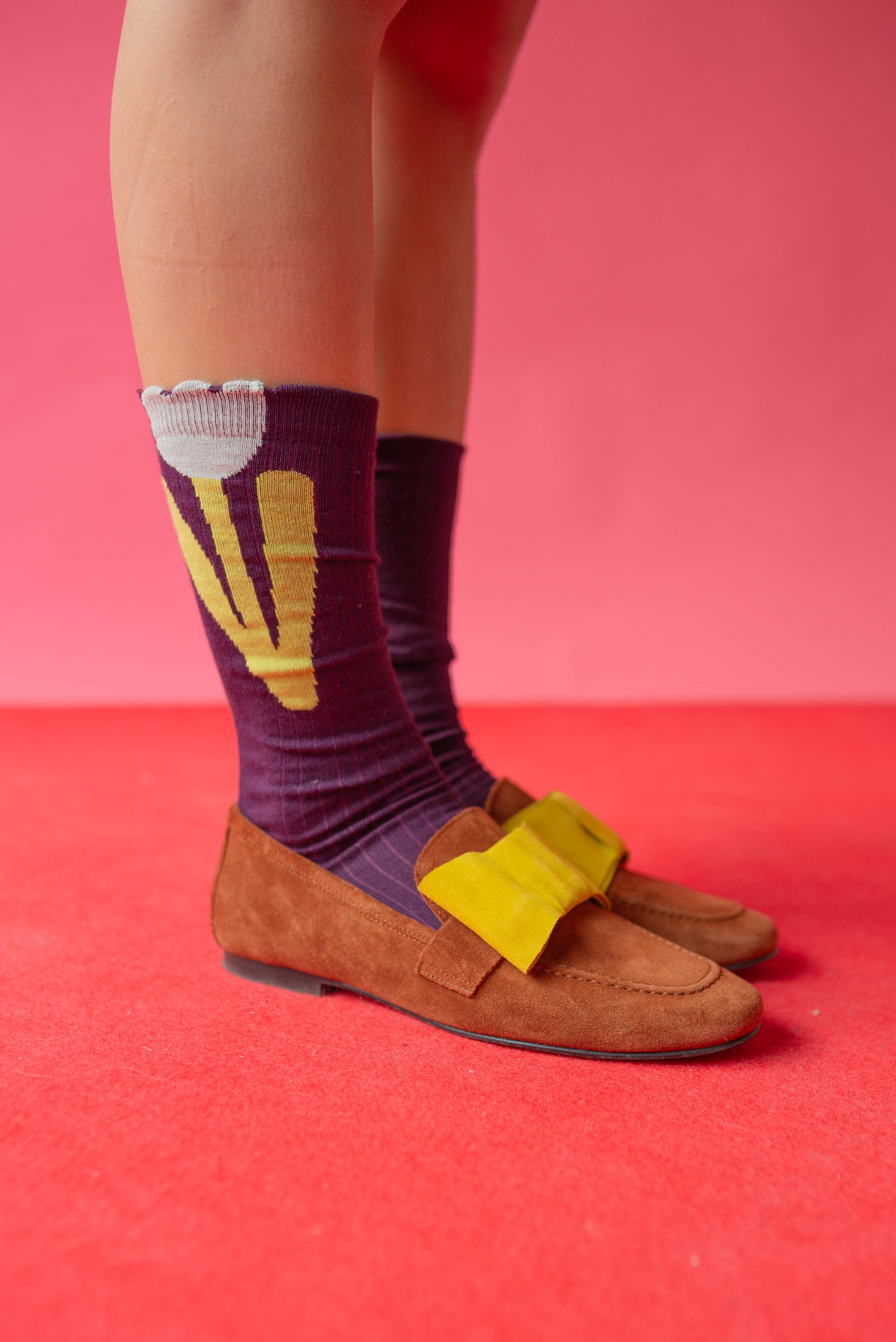 Chaussettes Tulip Aubergine