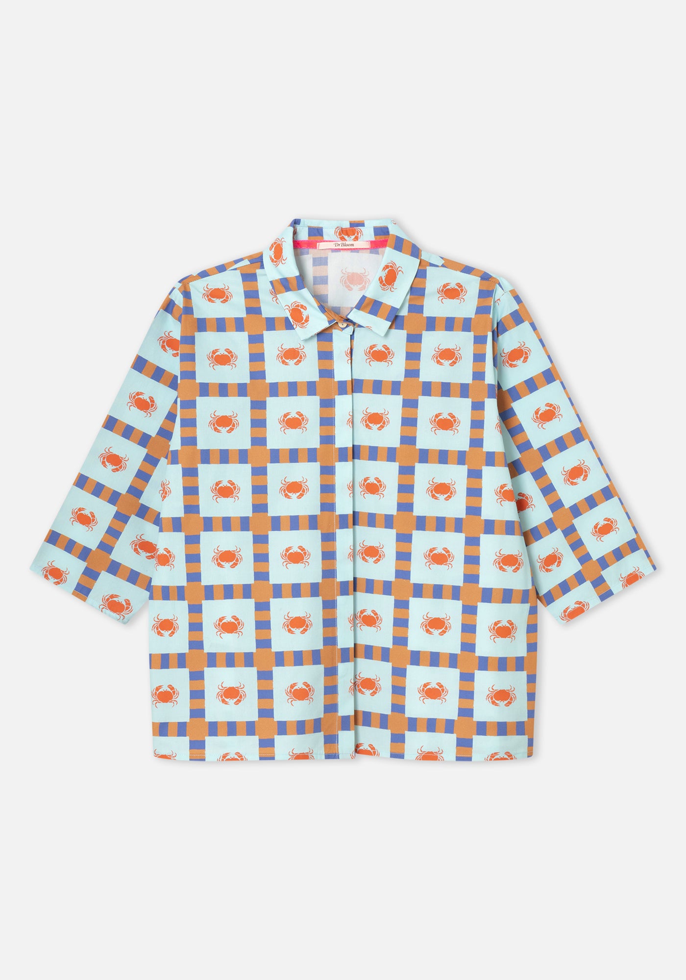 Chemise Gouttes Crabes Bleu