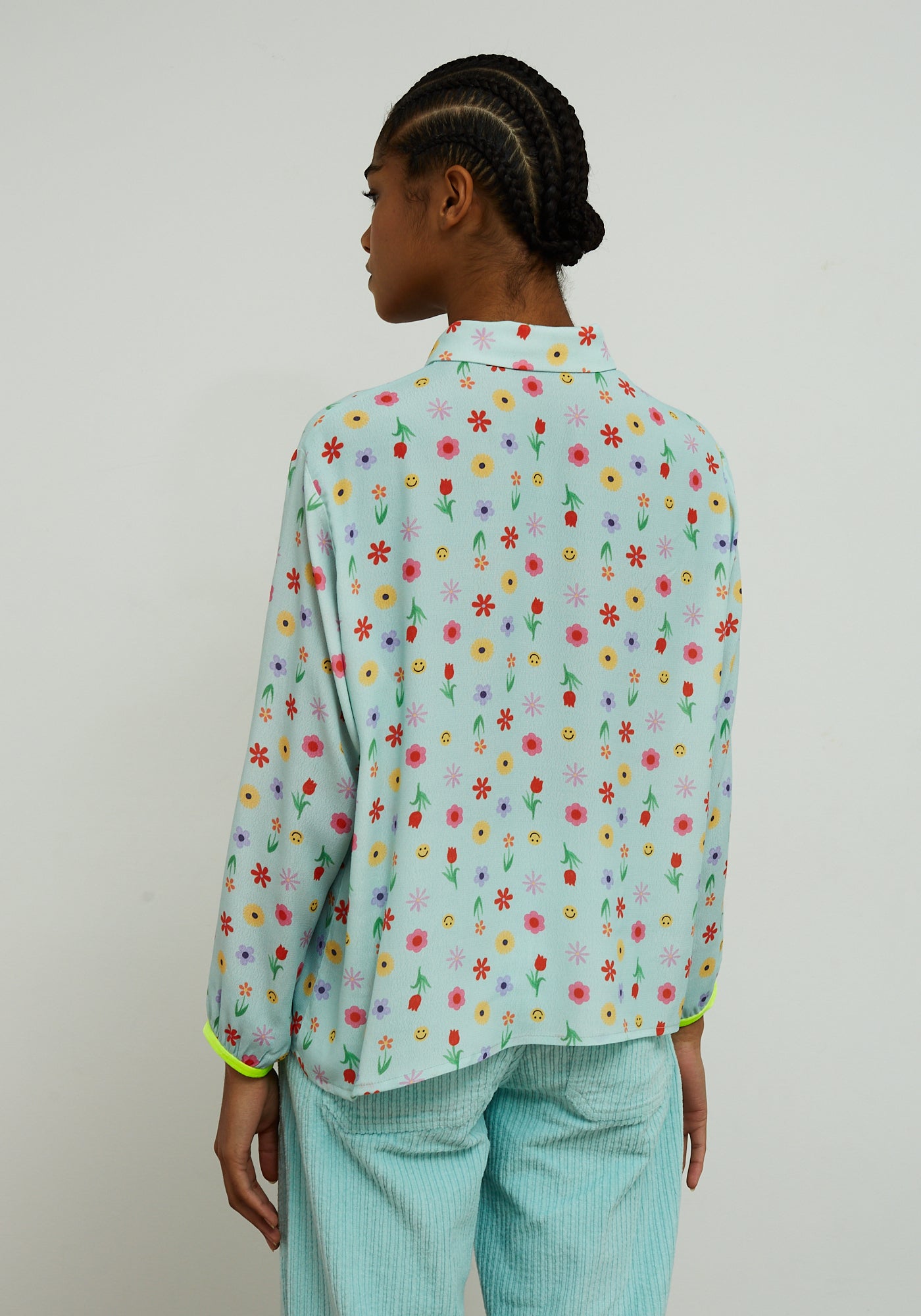 Camicia Flor Acqua