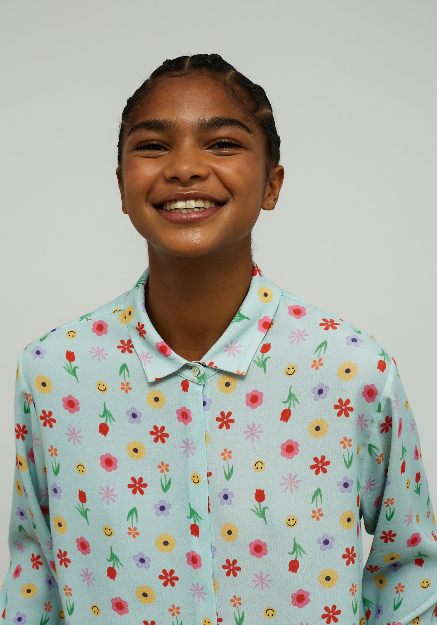 Camicia Flor Acqua
