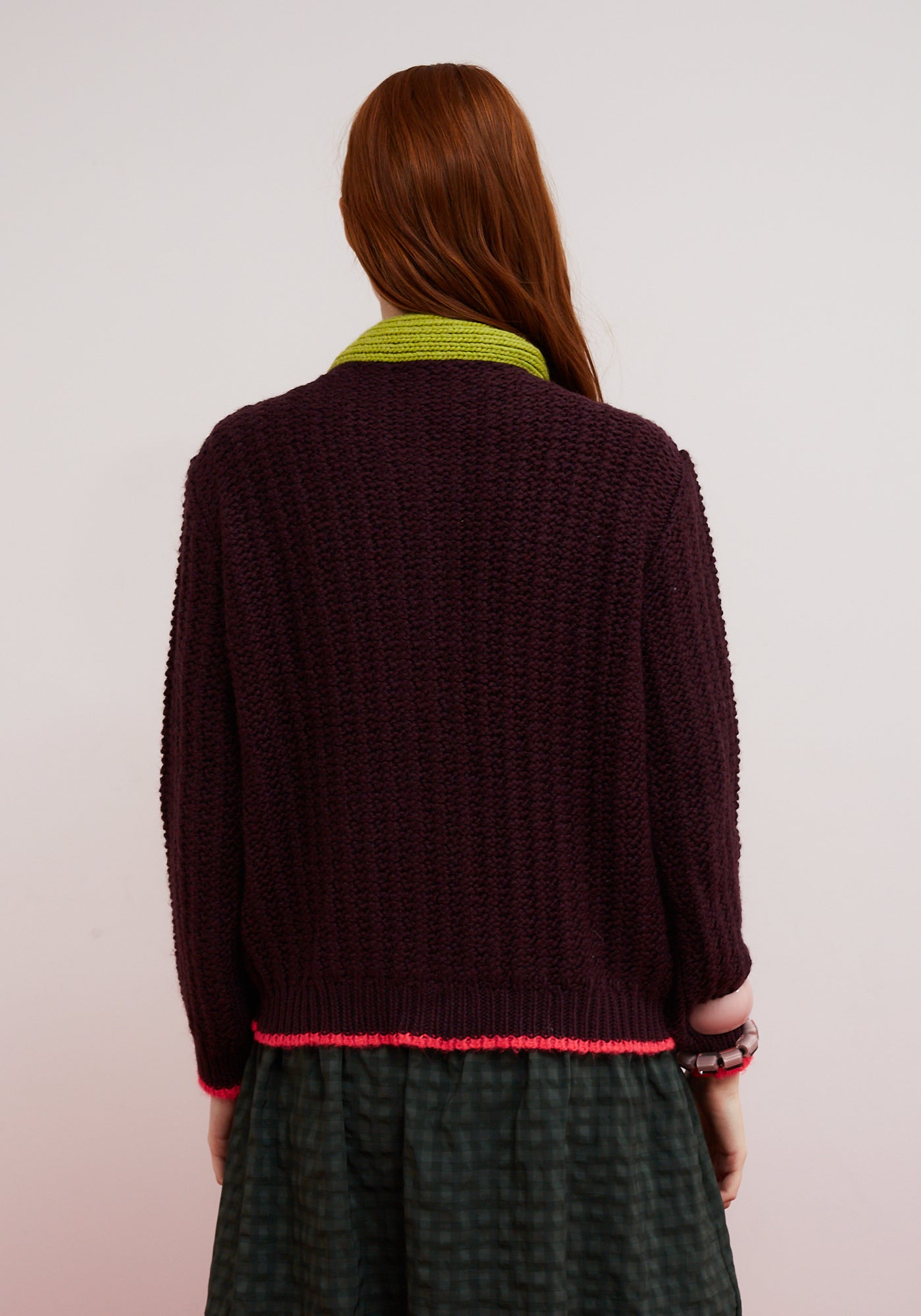 Cardigan Grace Aubergine