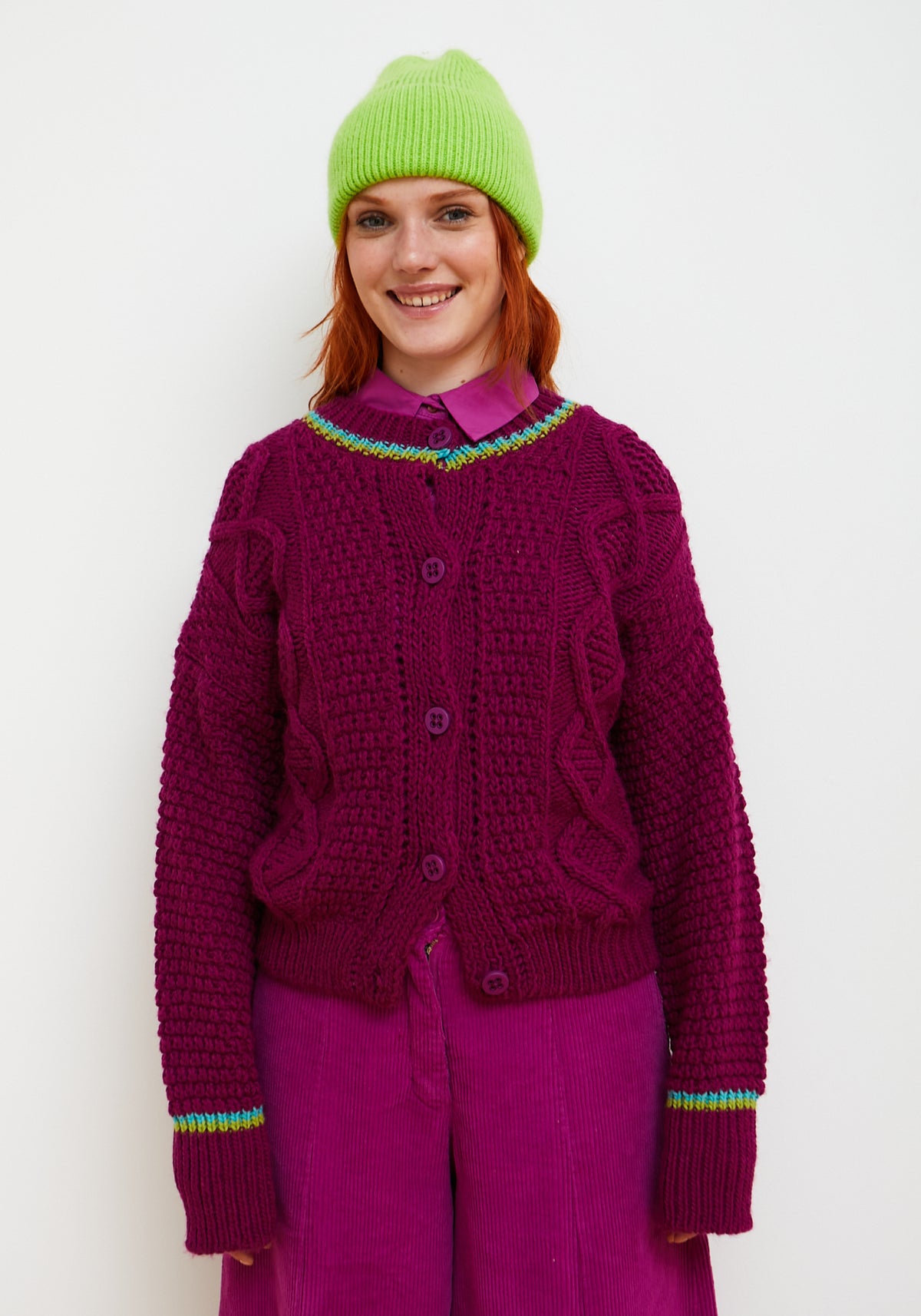 Cardigan Meadow Framboise