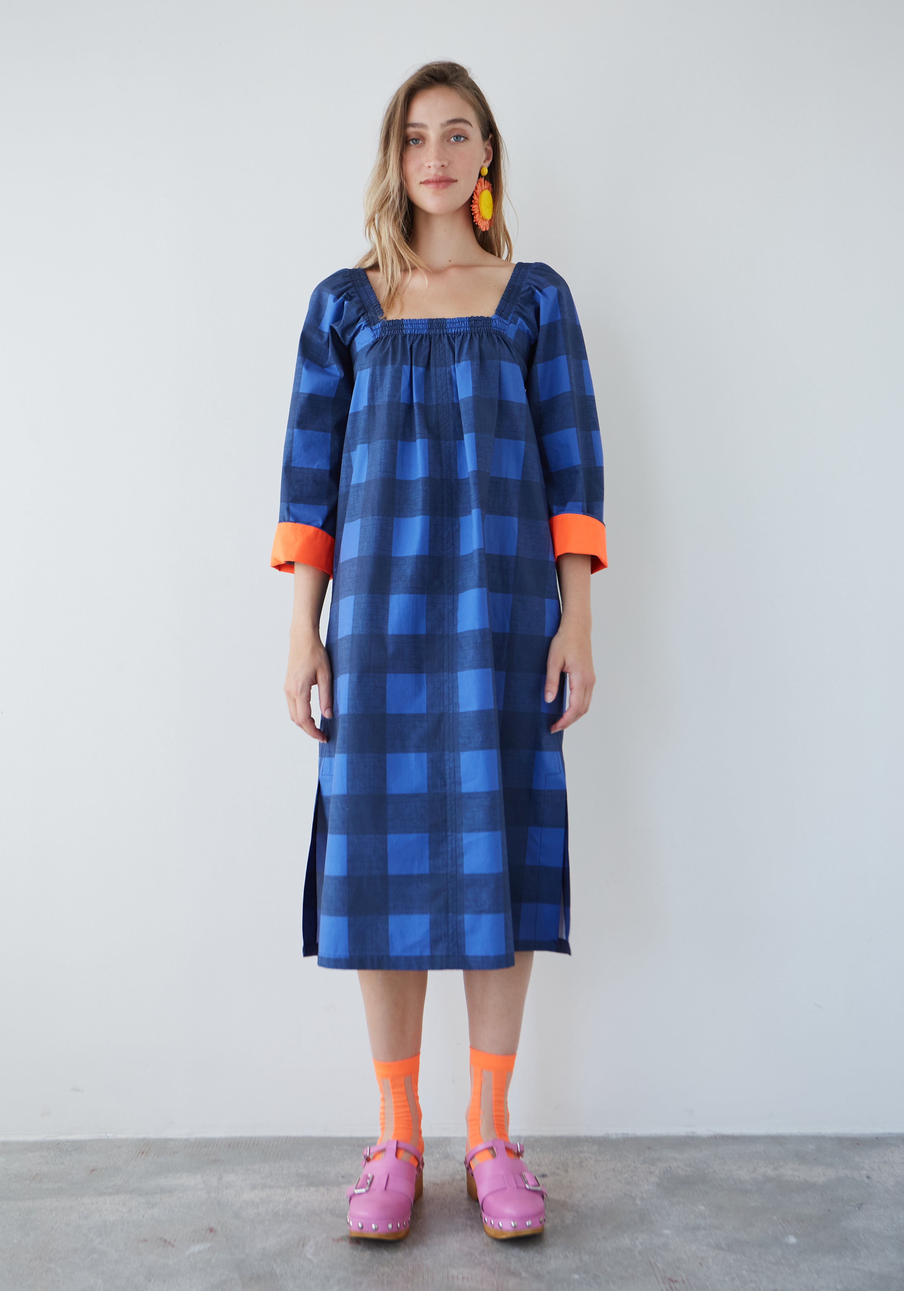Vestito Sorbetto Azzurro Vichy