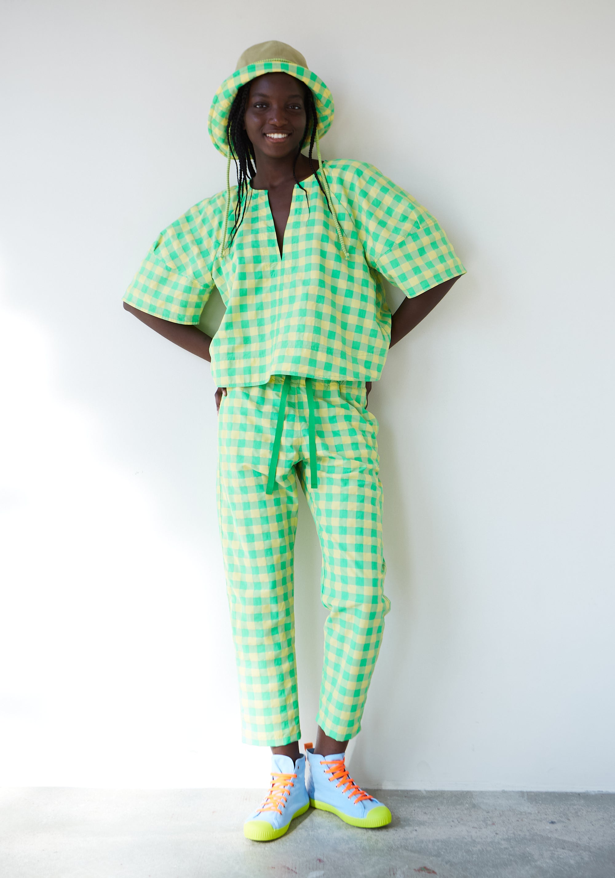 Pantaloni Royce Vichy Giallo