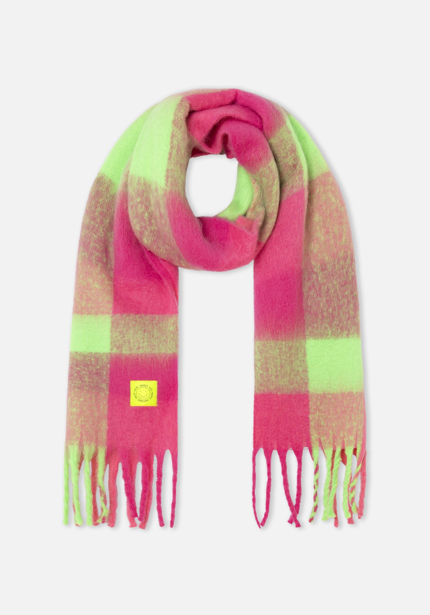 Sciarpa a quadri Rosa/Lima