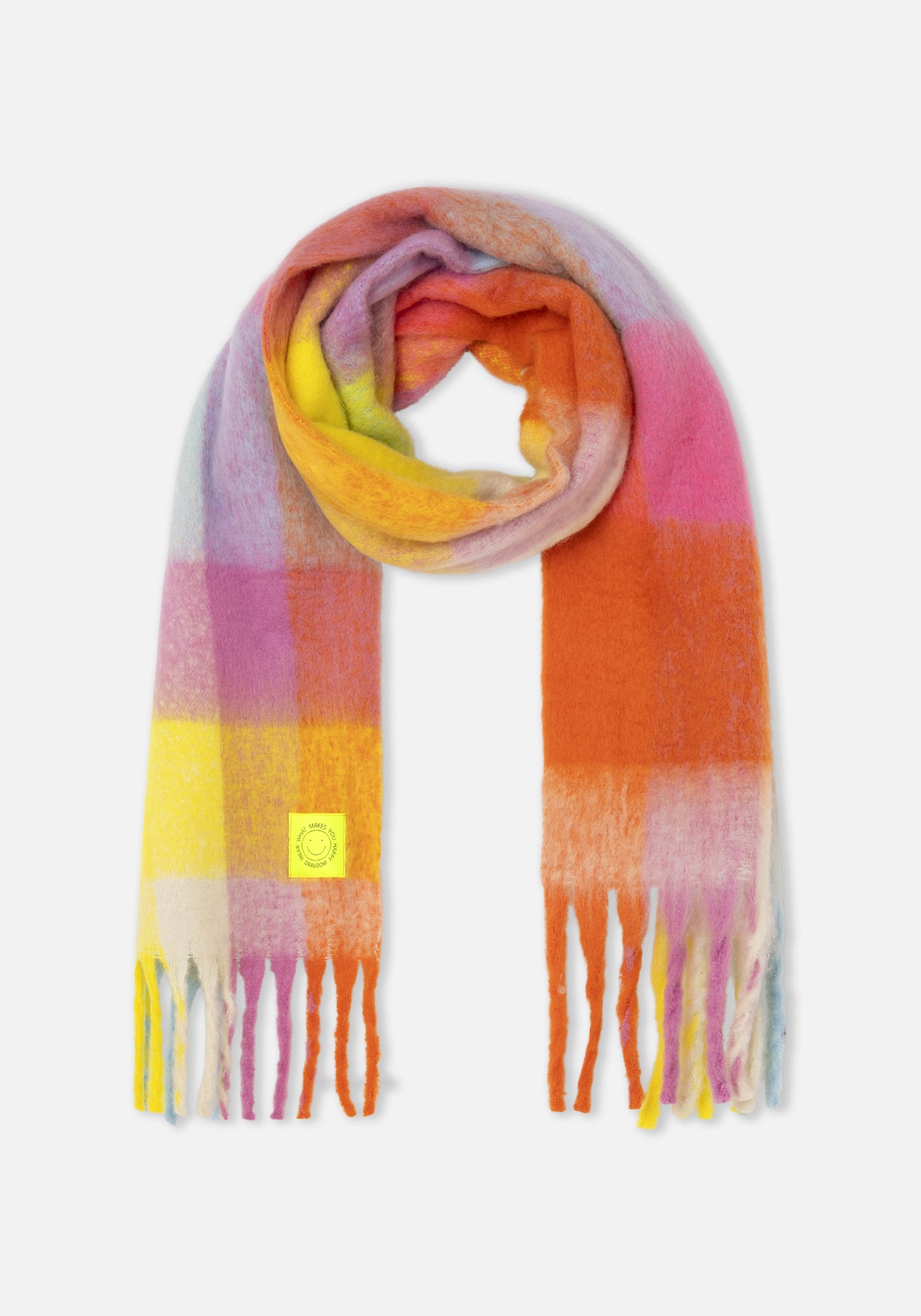 Sciarpa a quadri multicolore