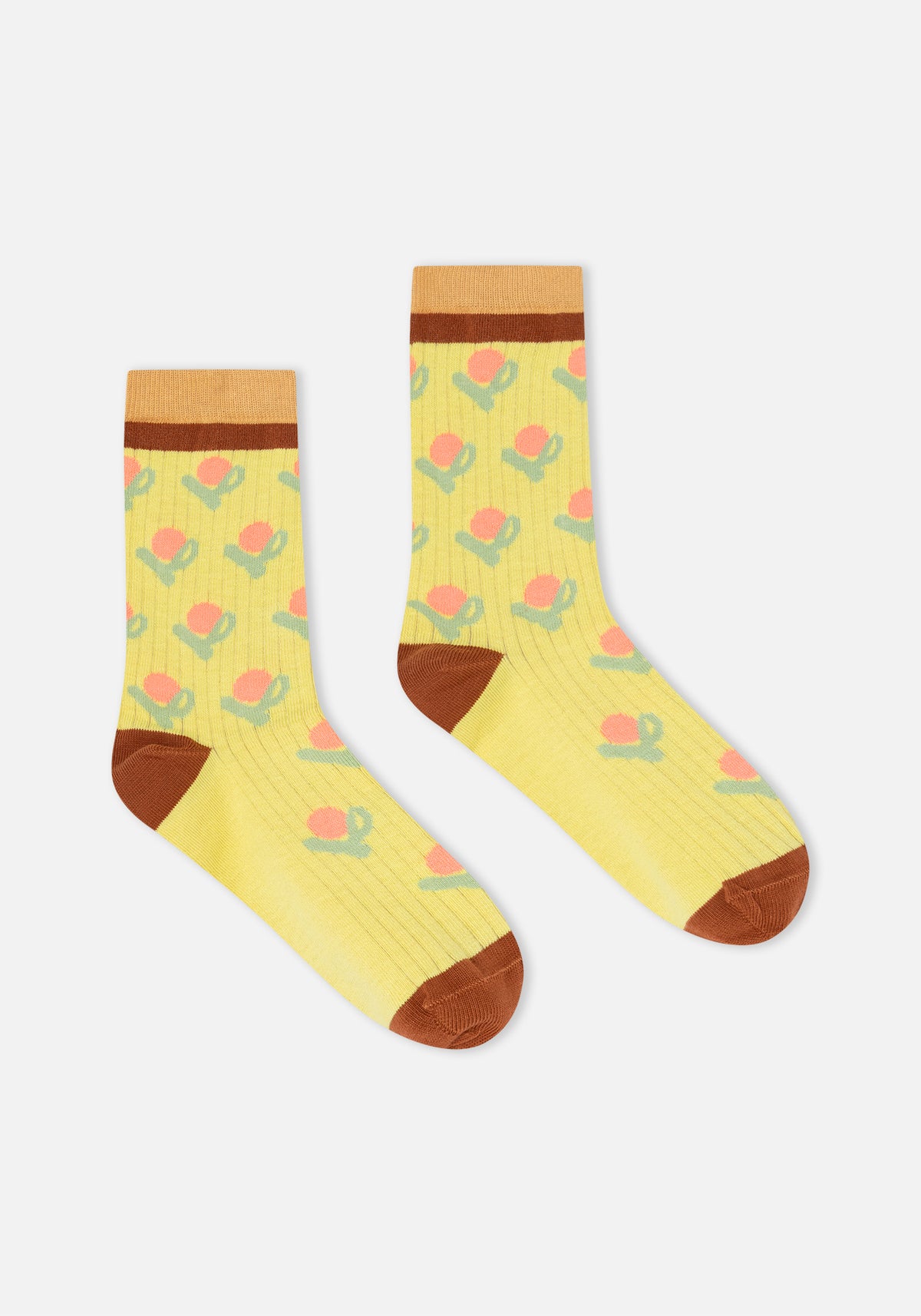 Chaussettes Fleur Jaune
