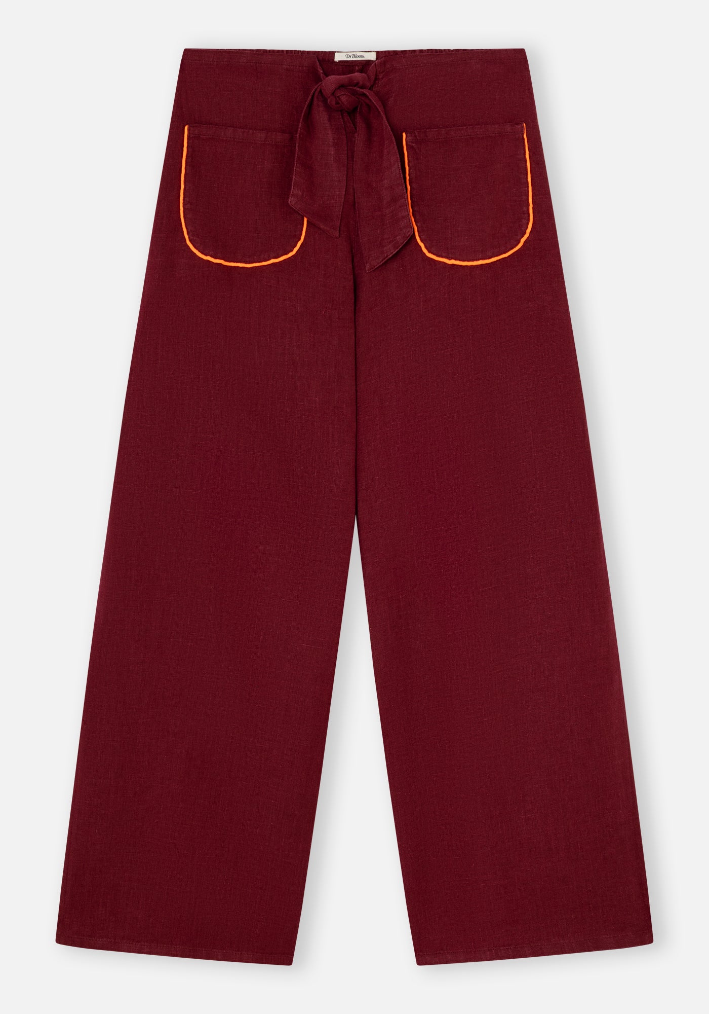 Pantalon en lin vin Lazo