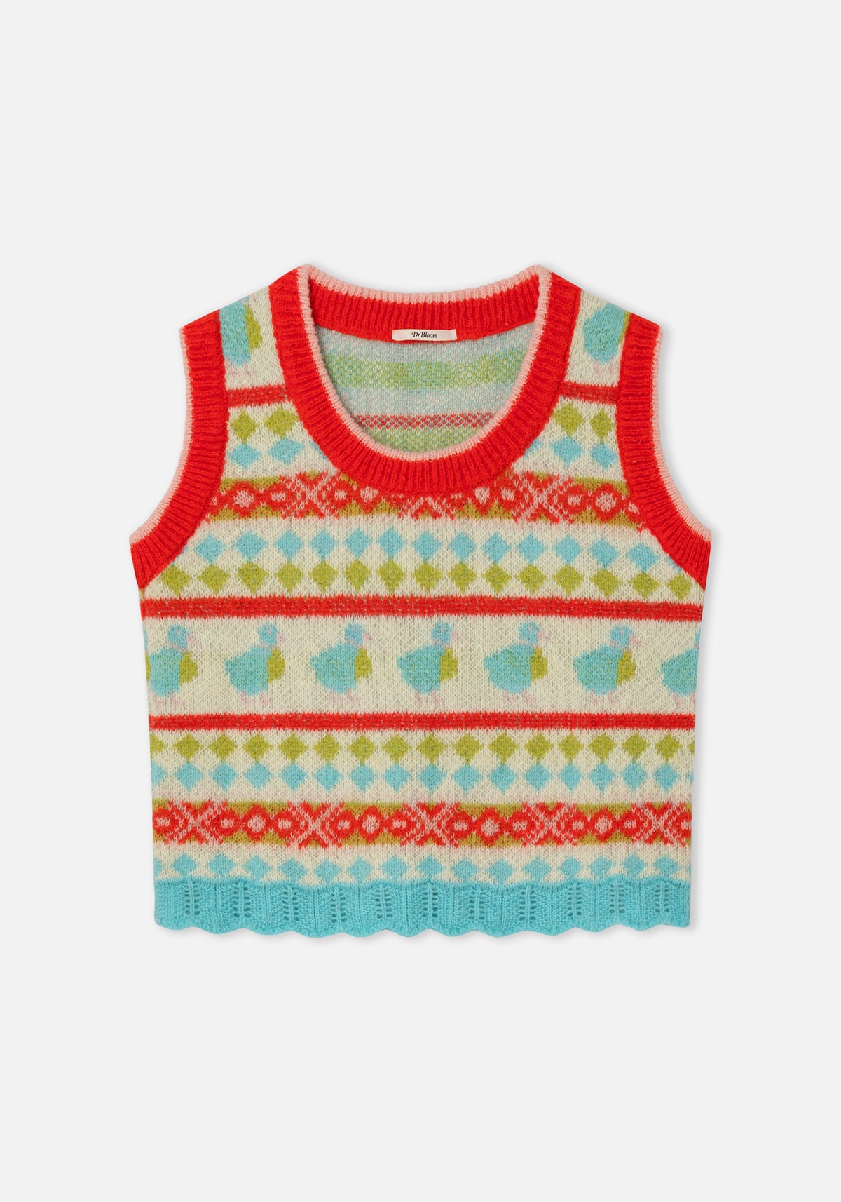 Gilet Maglia Duck Rosso