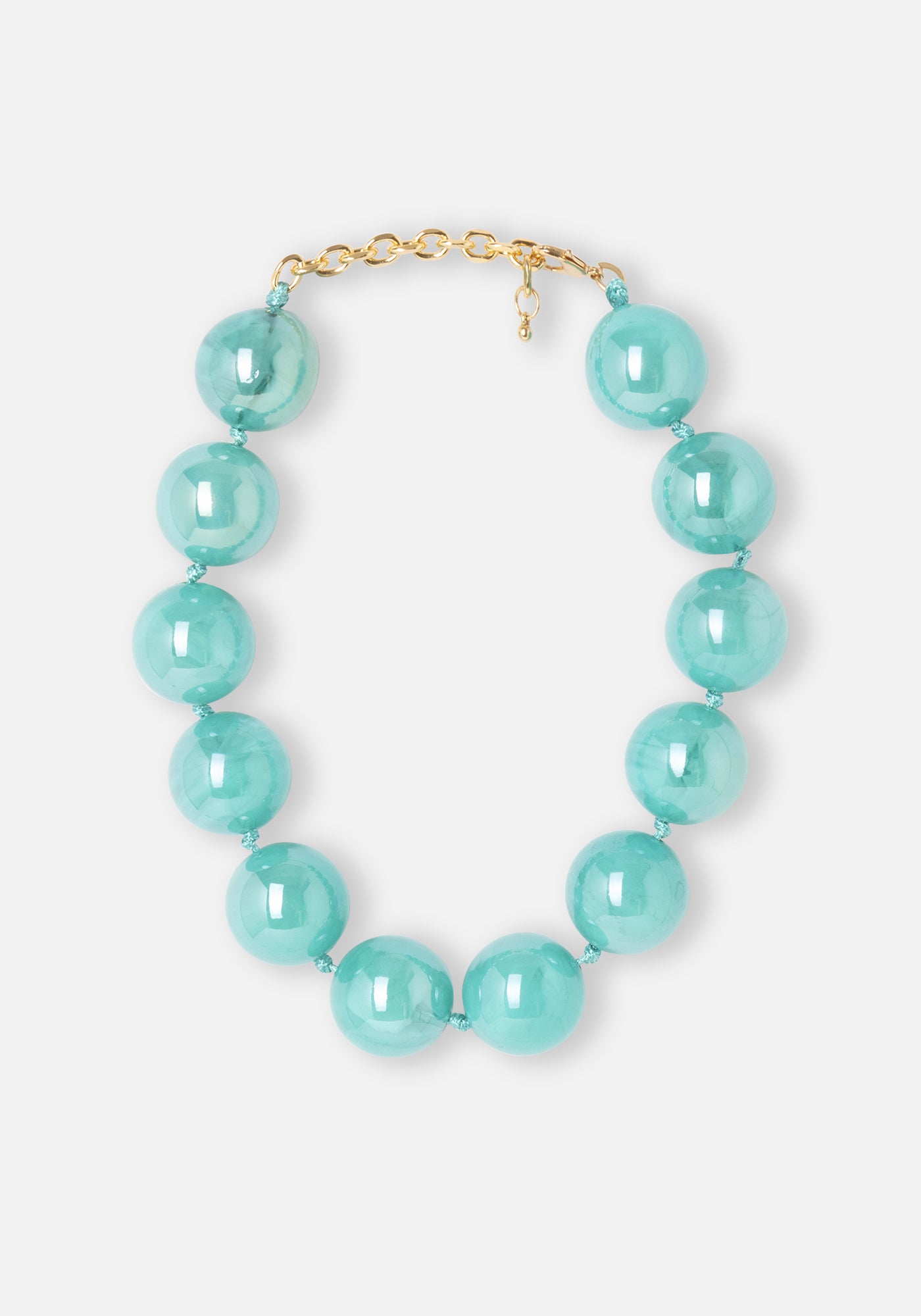 Collier Maxi Boules Turquoise