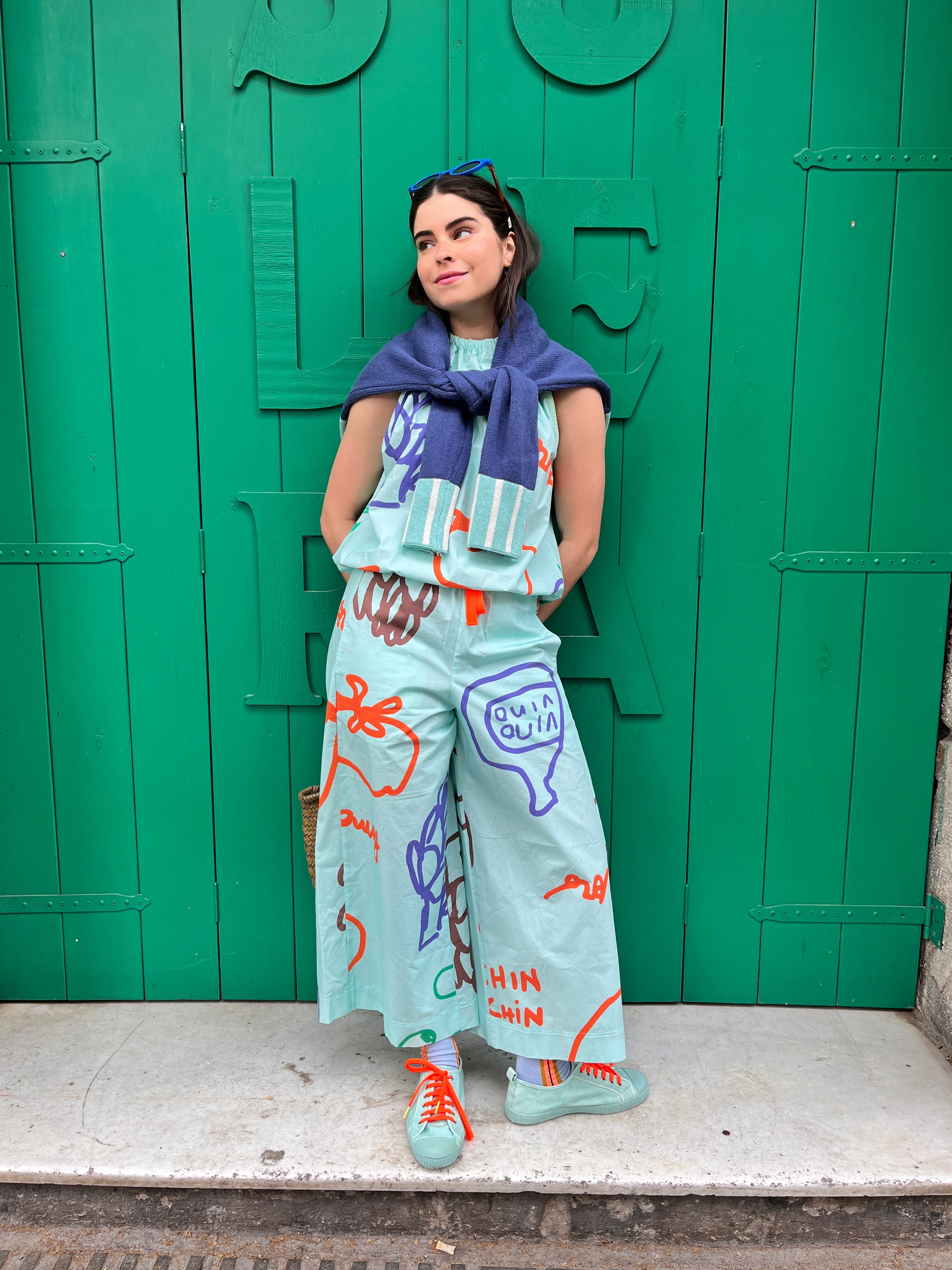 Pantalon Bomba Vert d'eau
