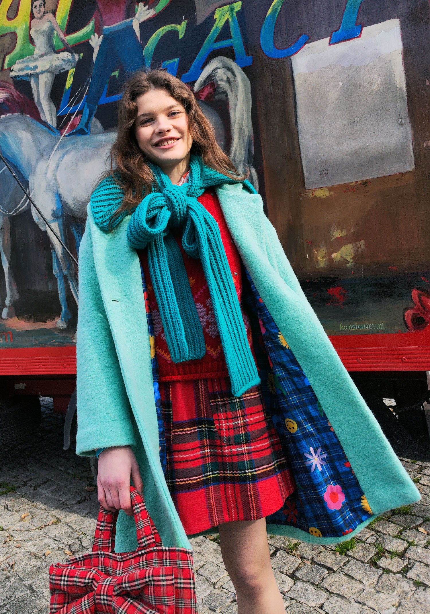 Manteau Como Bleu Vert d'eau