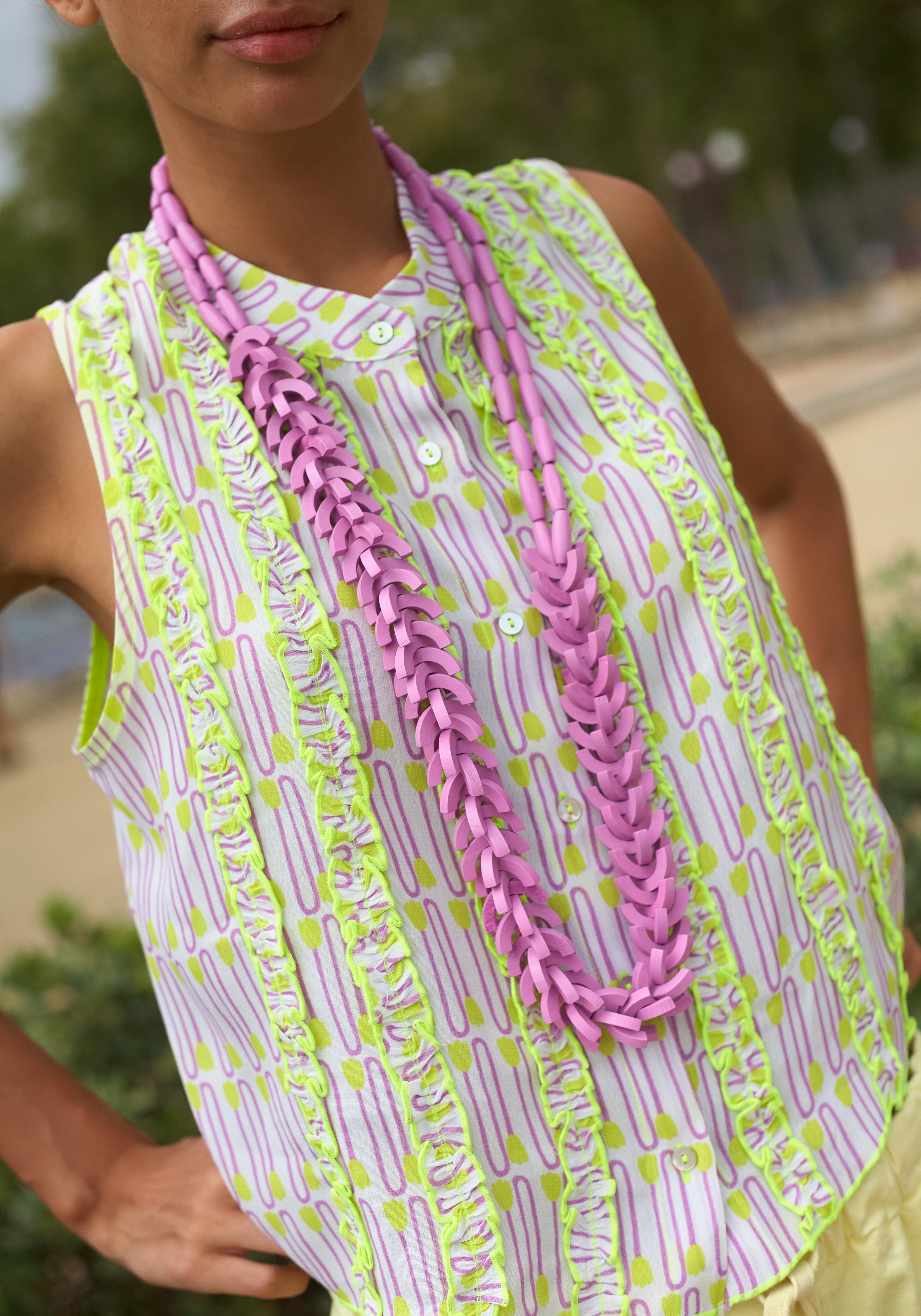 Collier Omega Lilas