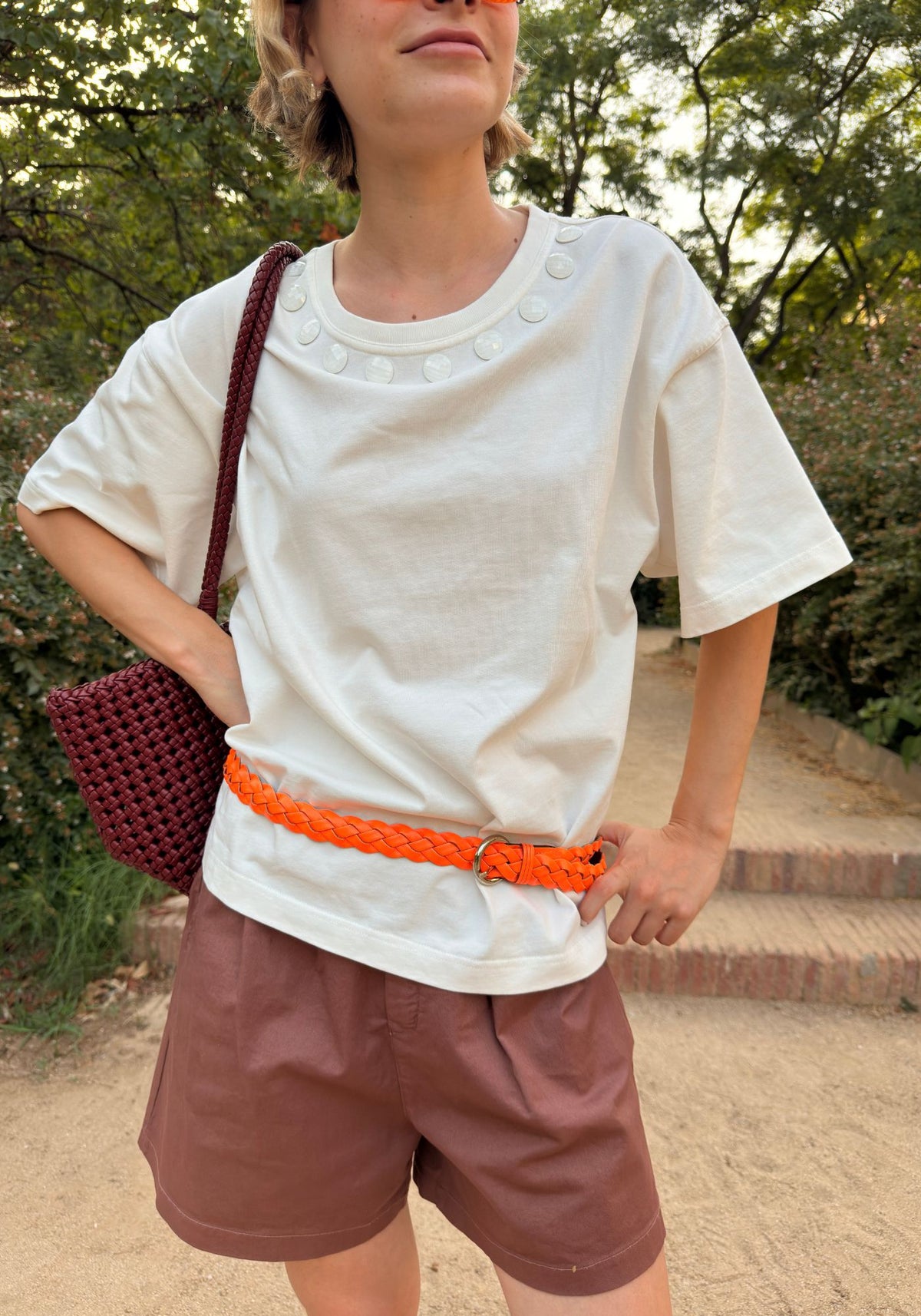 T-shirt Dominó Écru