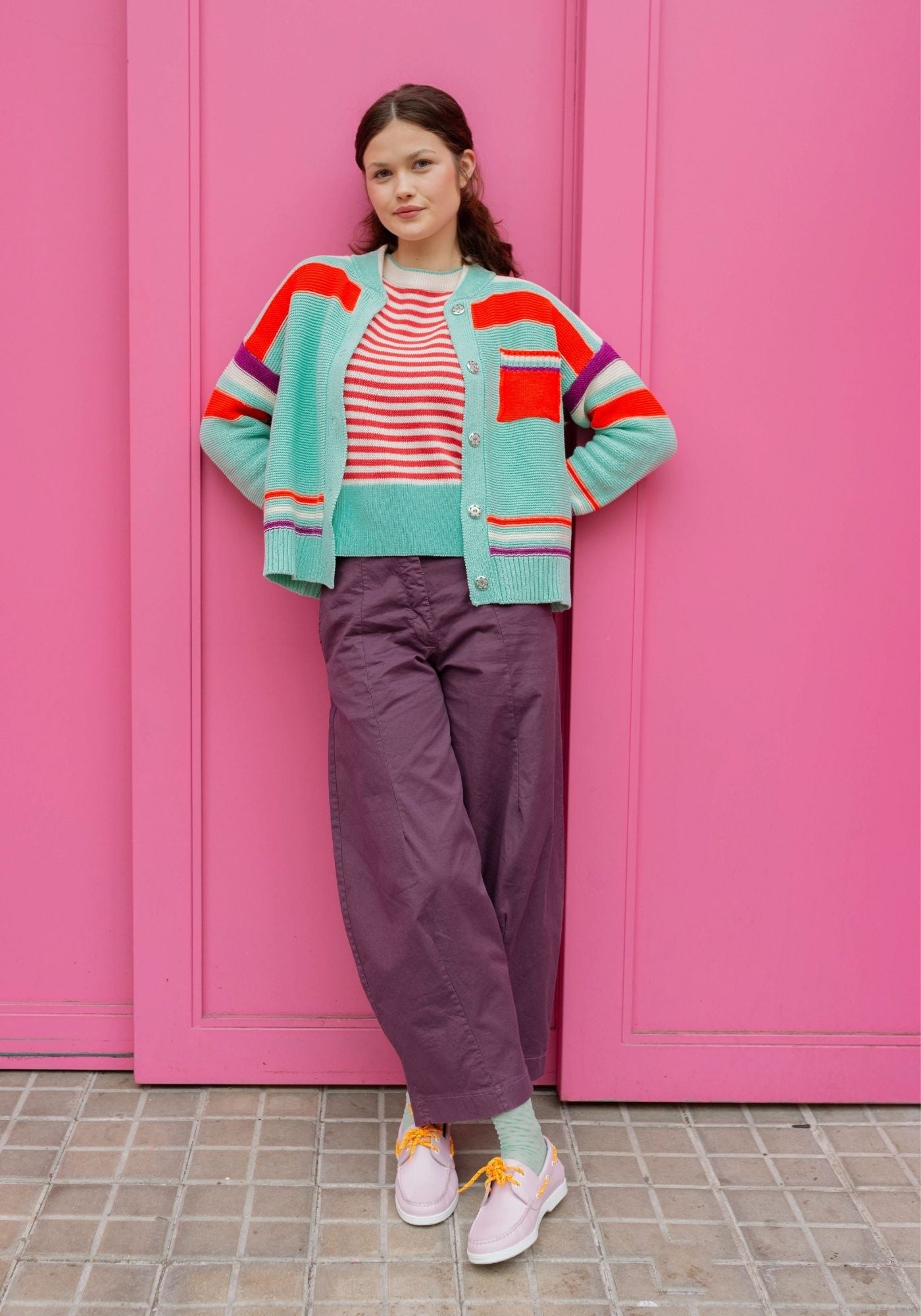 Pantalon Dado Aubergine