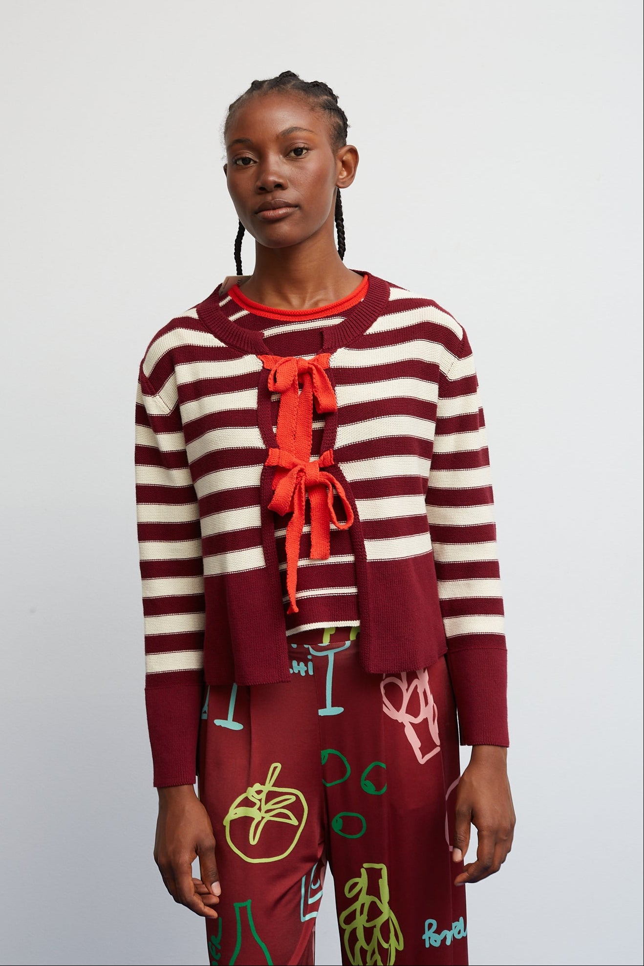 Cardigan Tinto Borgogna