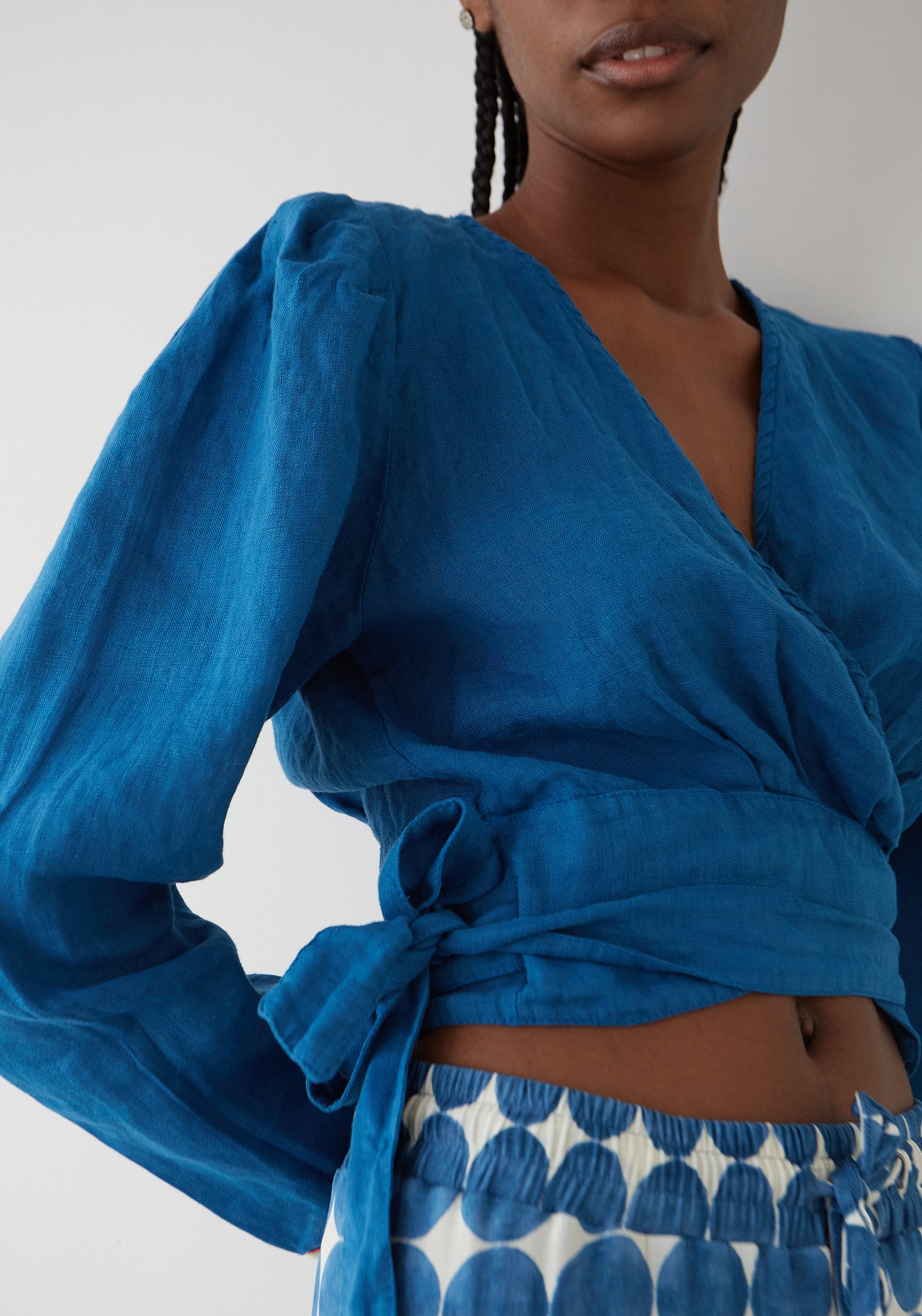 Blouse Capri Lin Bleu 