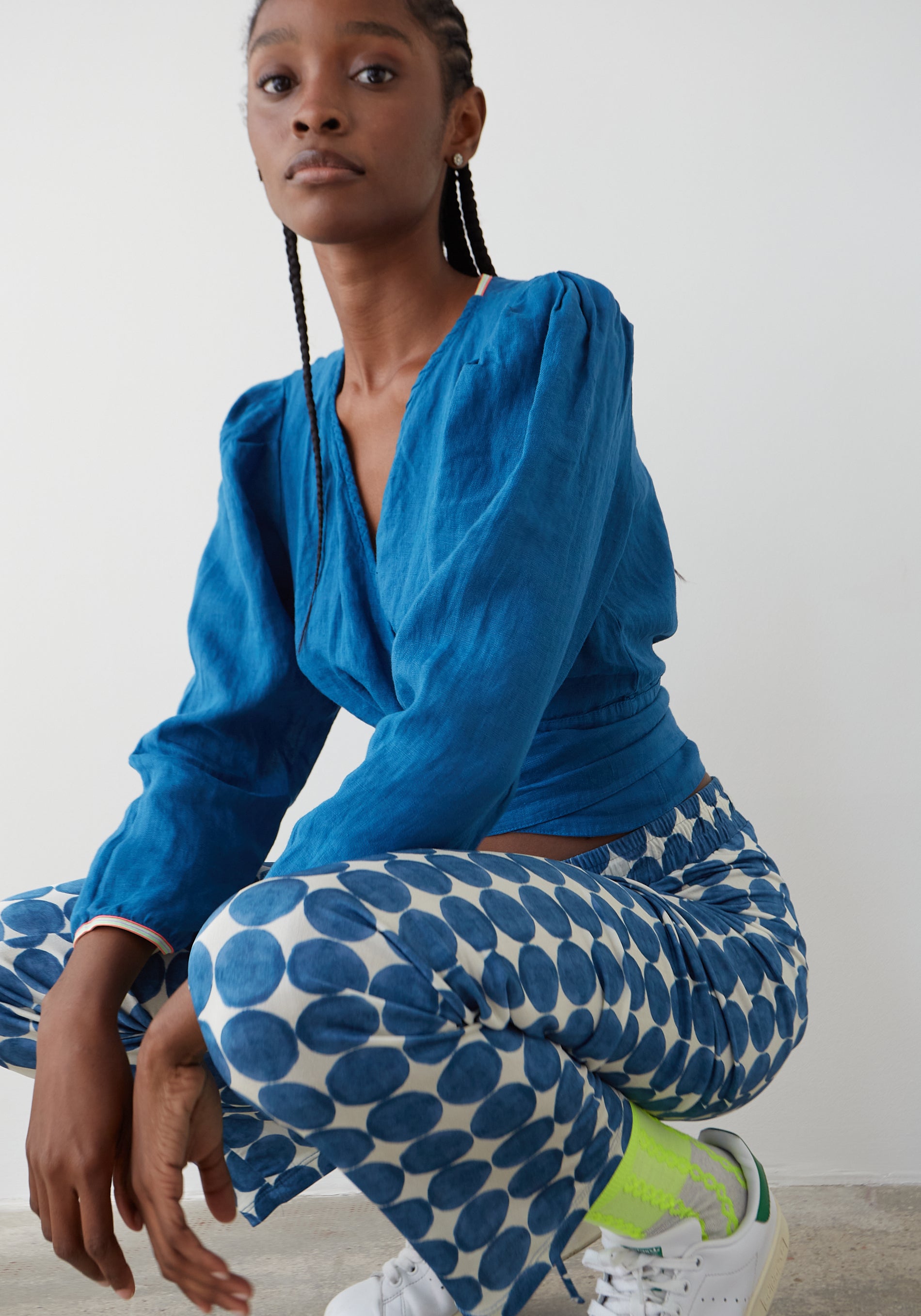 Blouse Capri Lin Bleu 