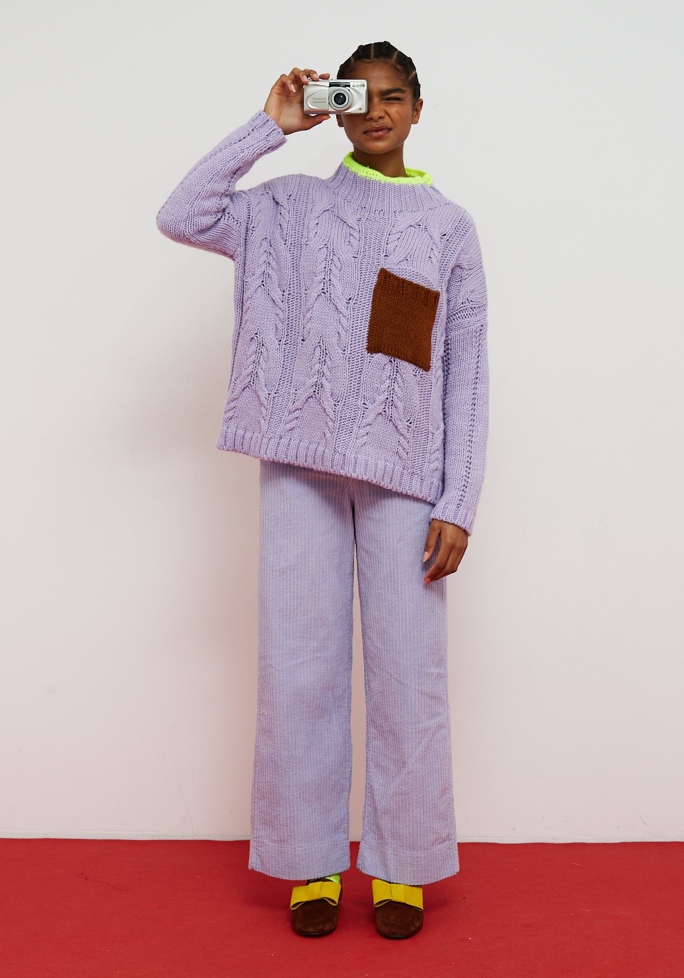 Maglia Waffle Lila