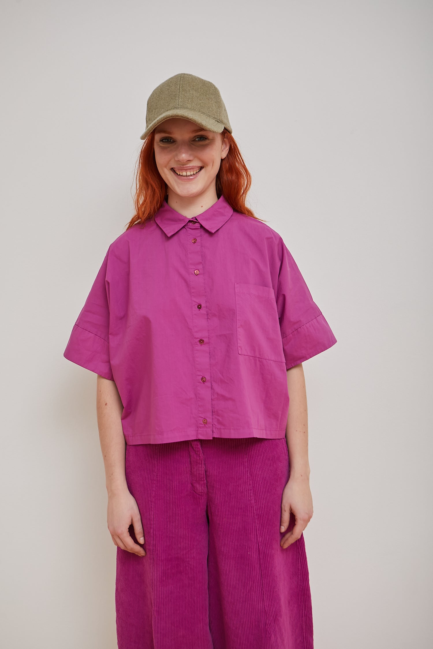 Camicia Bench Lampone
