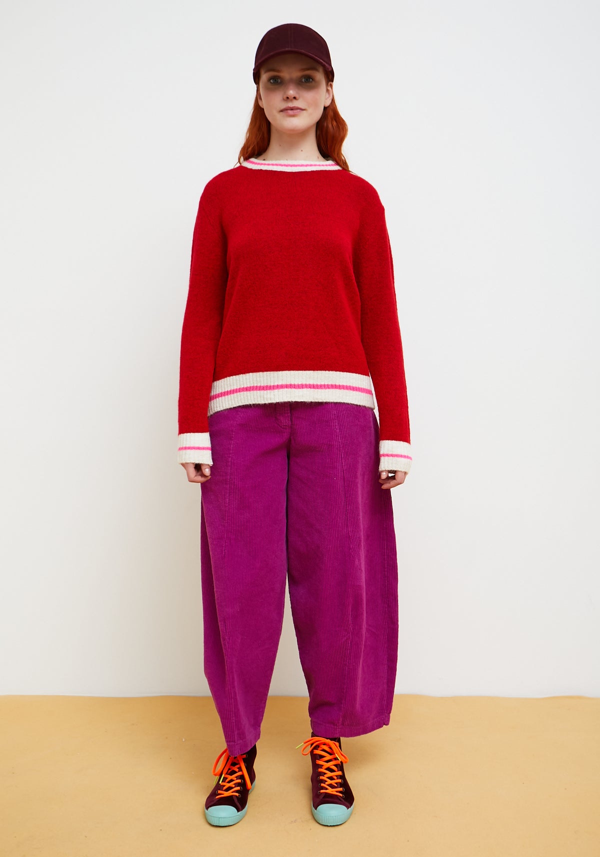 Pantaloni Dado Lampone