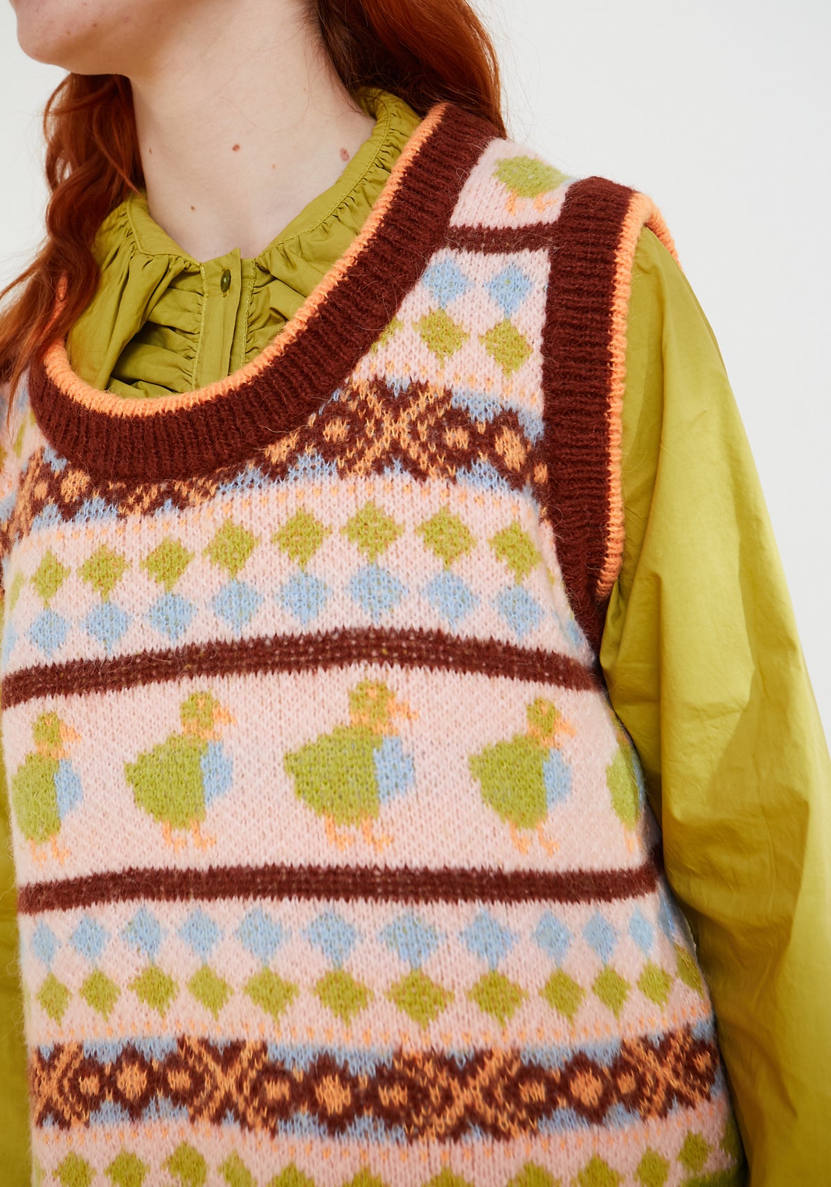 Gilet Maglia Duck Marrone