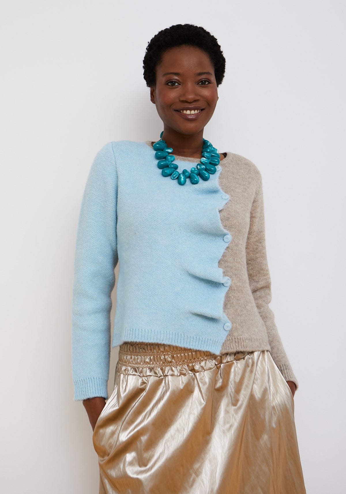Cardigan Biscuit Bleu Ciel