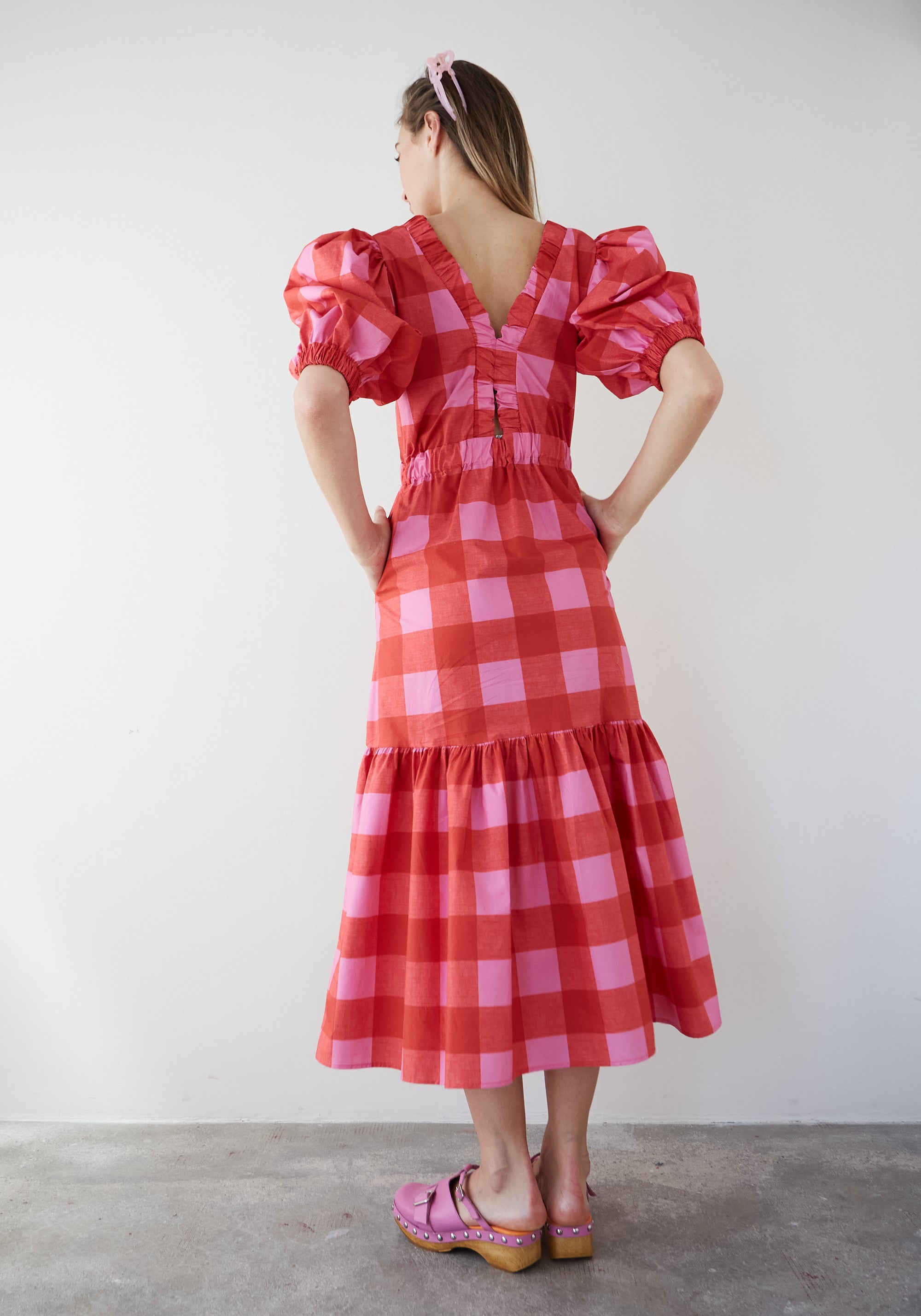 Vestito Joy Vichy Rosso