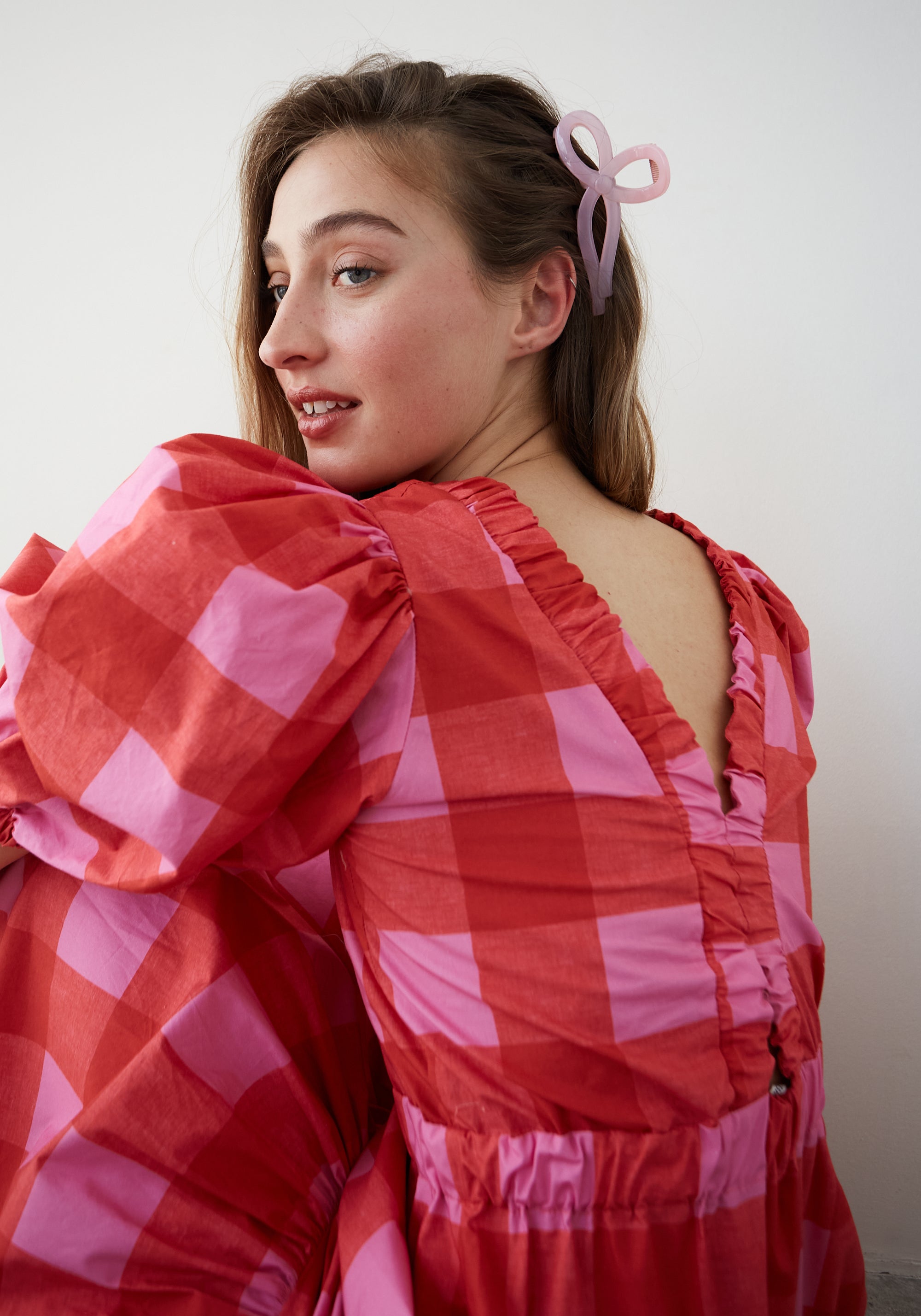 Vestito Joy Vichy Rosso