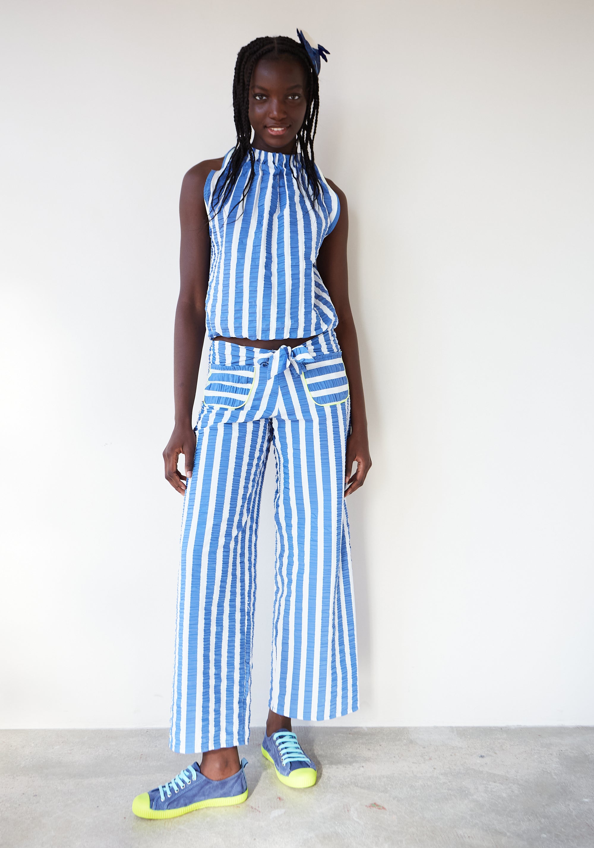 Pantalone con Fiocco Blu