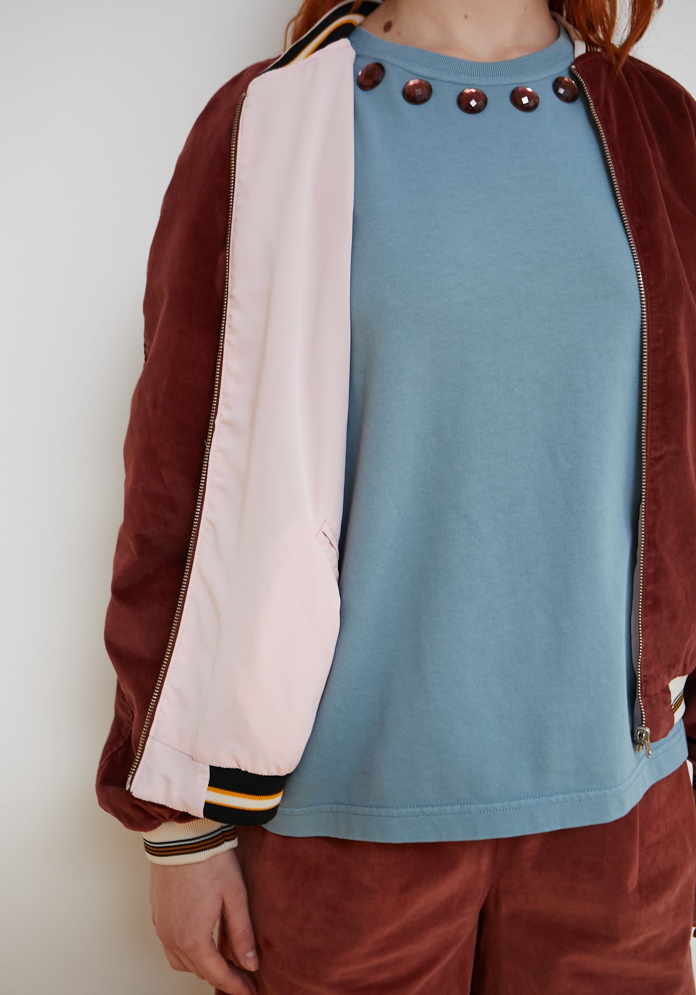 T-shirt Domino Bleu