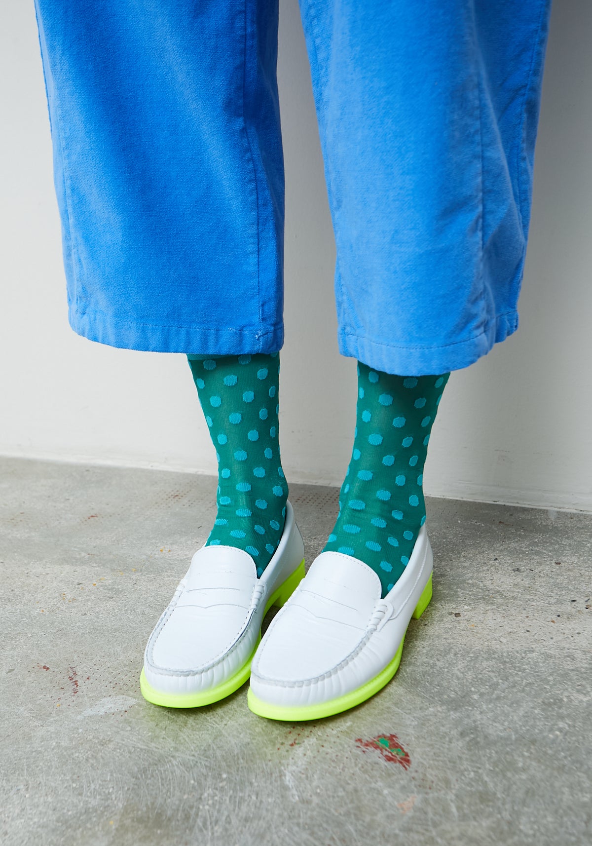 Chaussettes PolkaDots Vertes