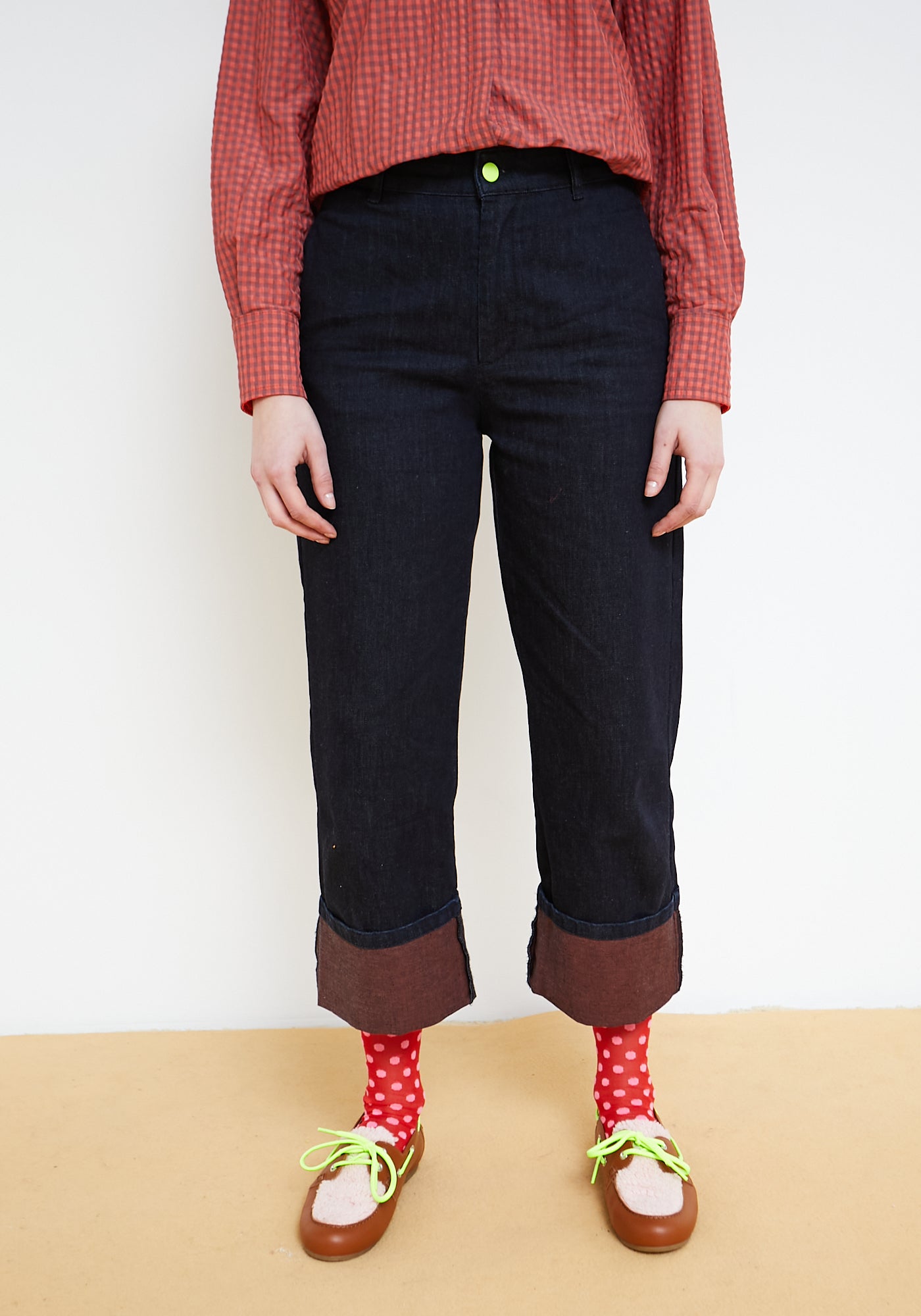 Pantaloni Jenga Marrone