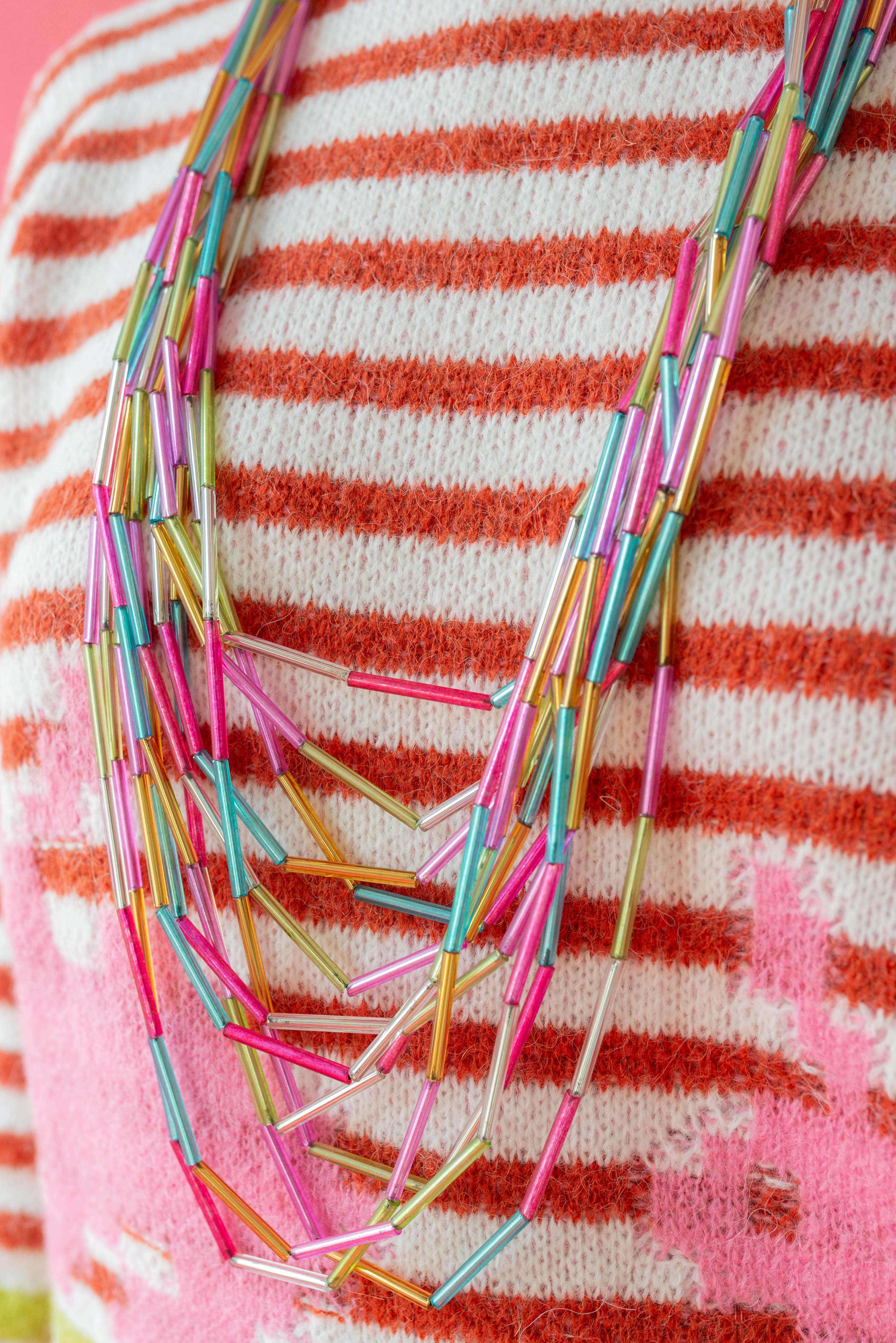 Collare Cristallo Multicolore