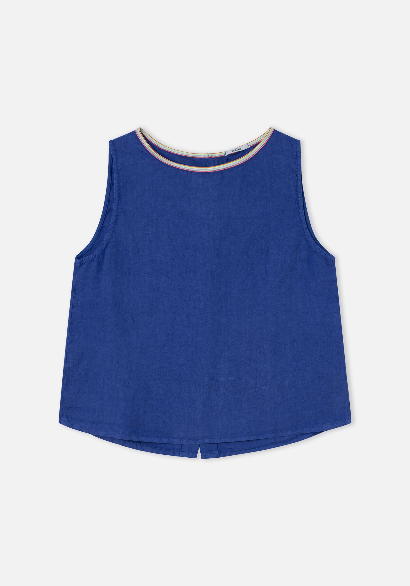 Top Ana Linen Bleu