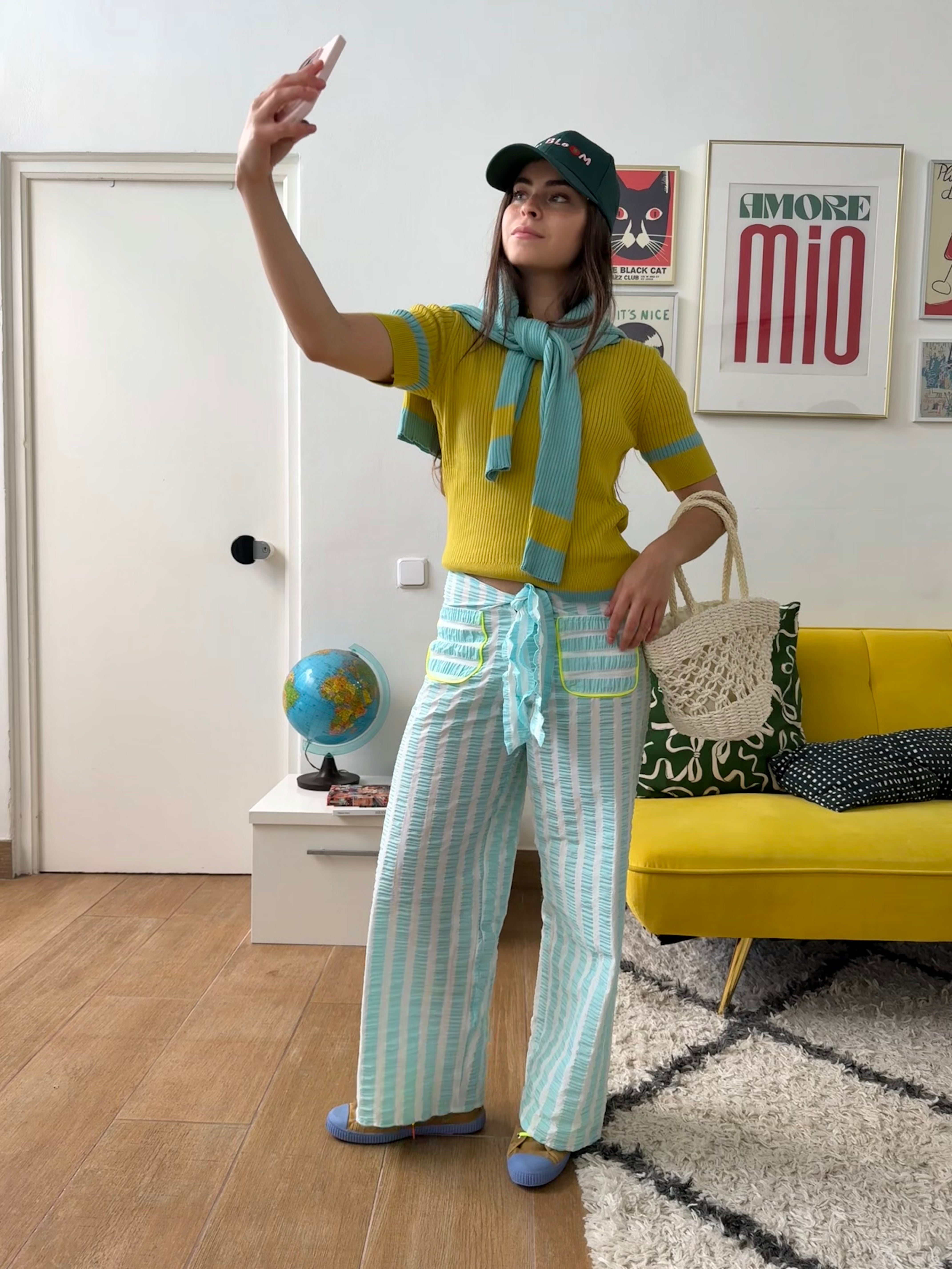 Pantalon Lazo Vert d'eau