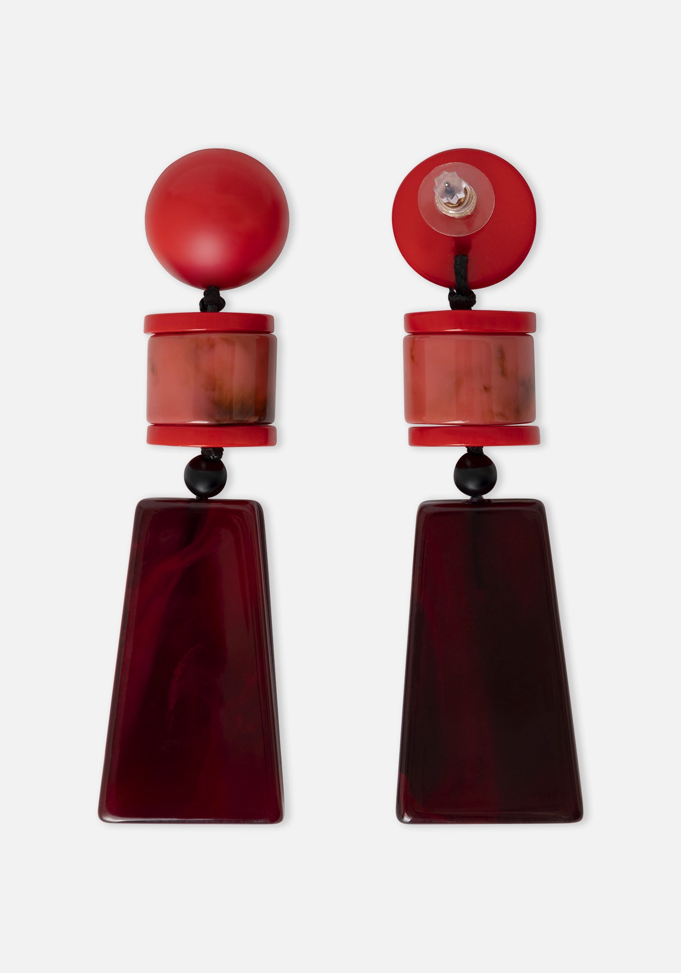 Orecchino Geometrico Granato