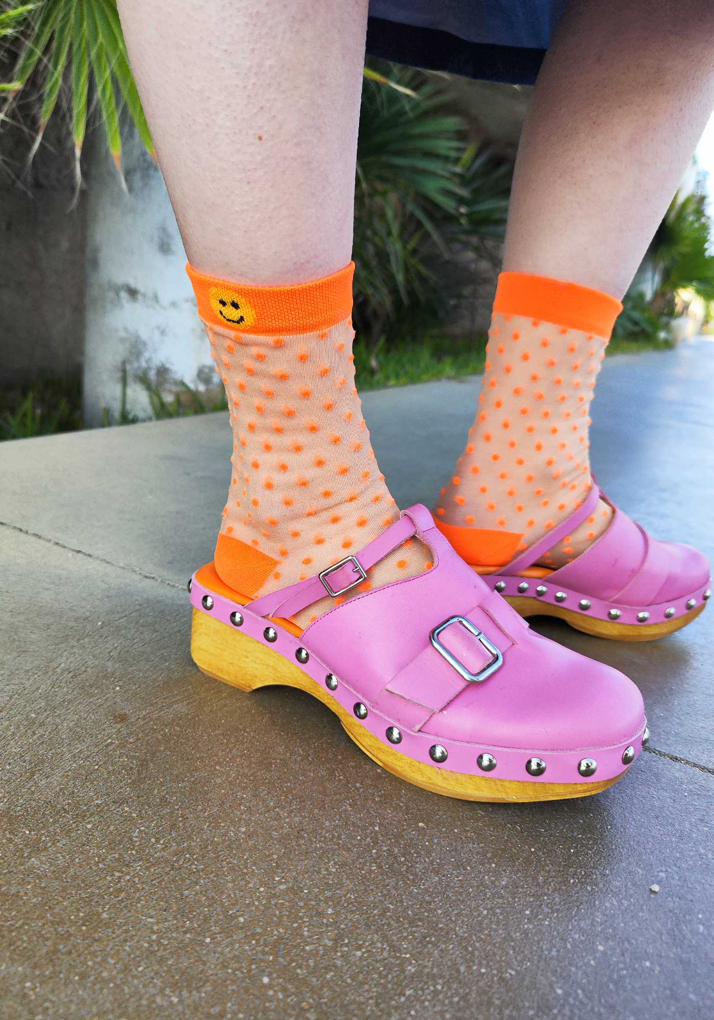 Chaussettes Nuii Orange Néon