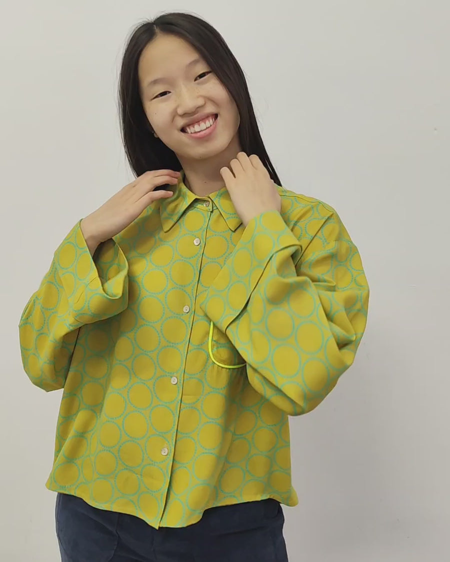 Chemise Imprimée Smile Verte
