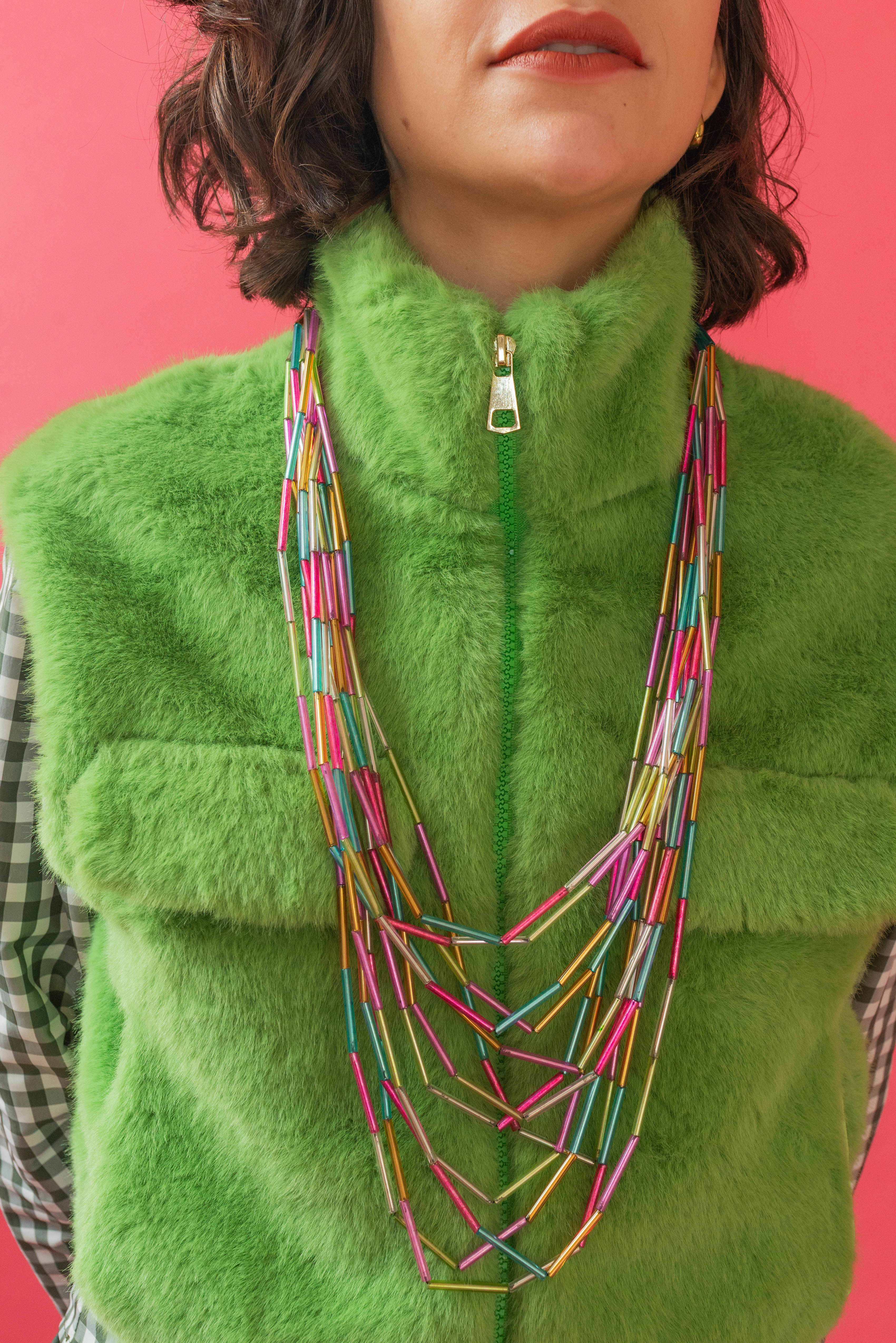 Gilet Pelliccia Verde