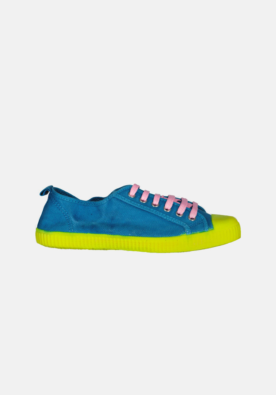 Baskets Bamba Turquoise et Jaune
