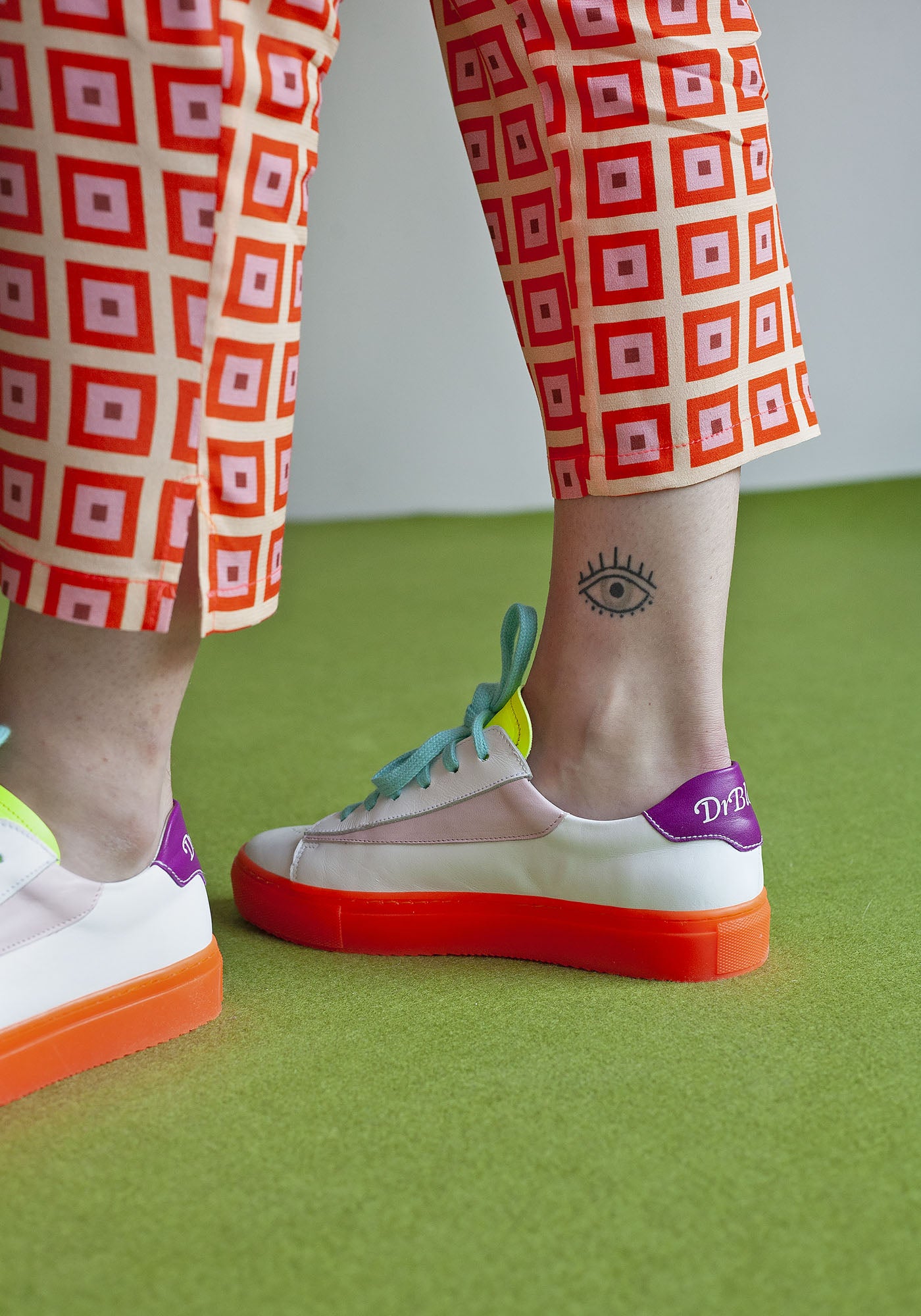 Baskets Vibe Cuir Orange