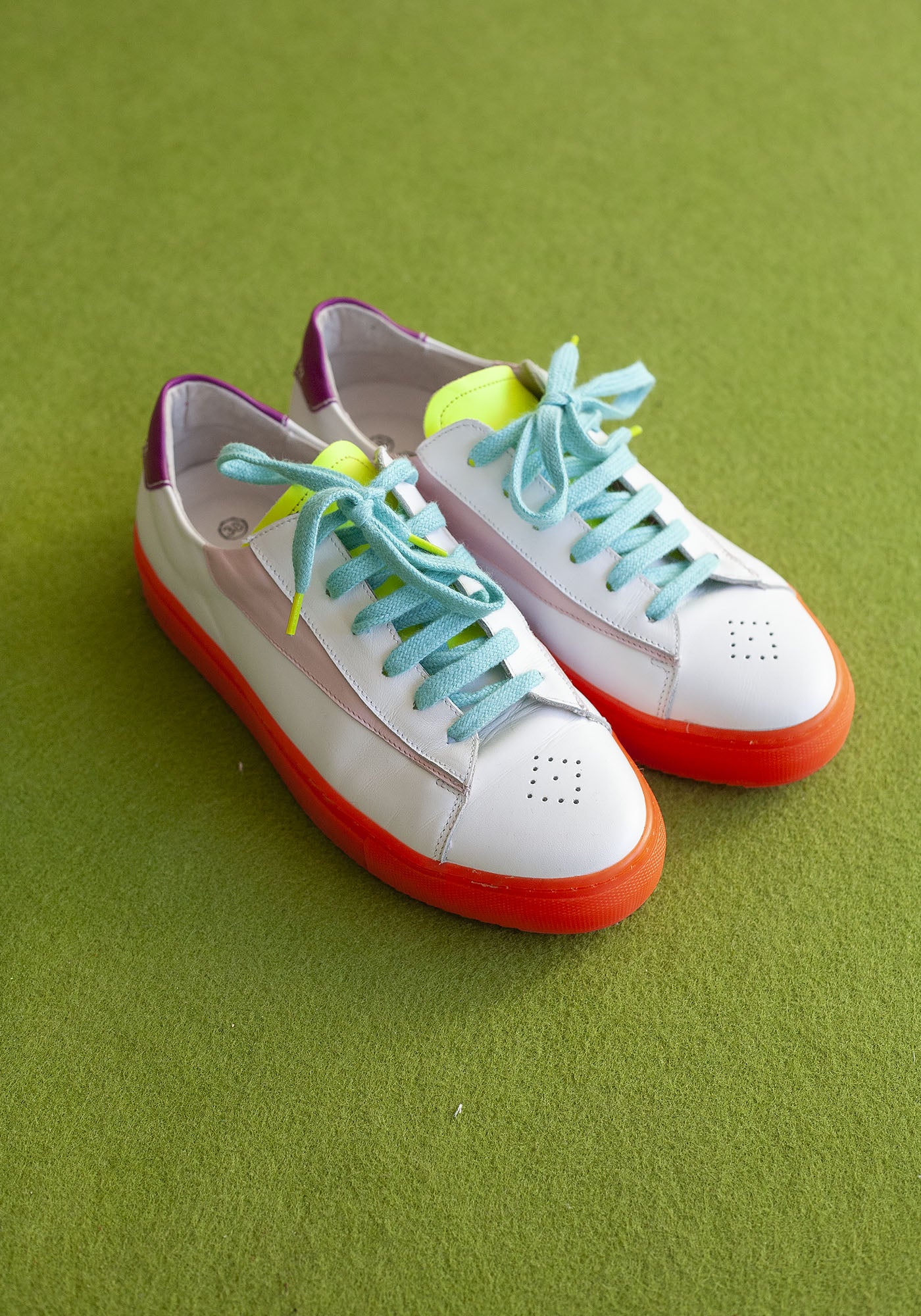 Baskets Vibe Cuir Orange