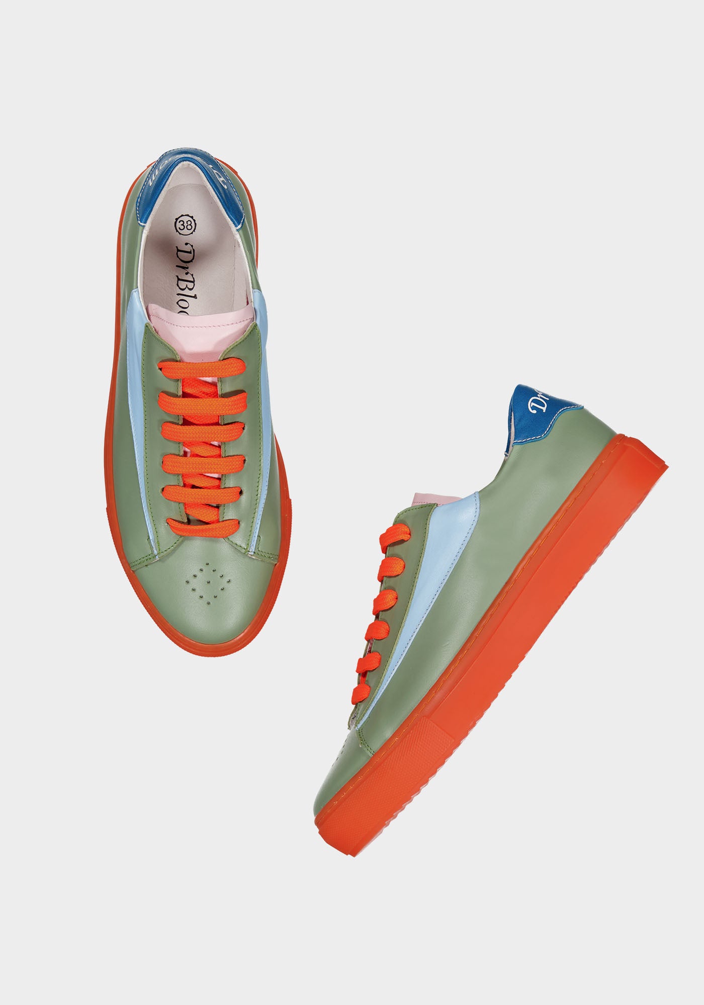 Baskets Vibe Cuir Vert