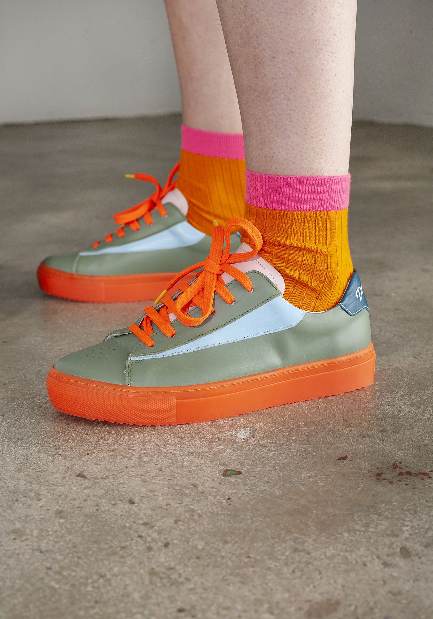 Baskets Vibe Cuir Vert