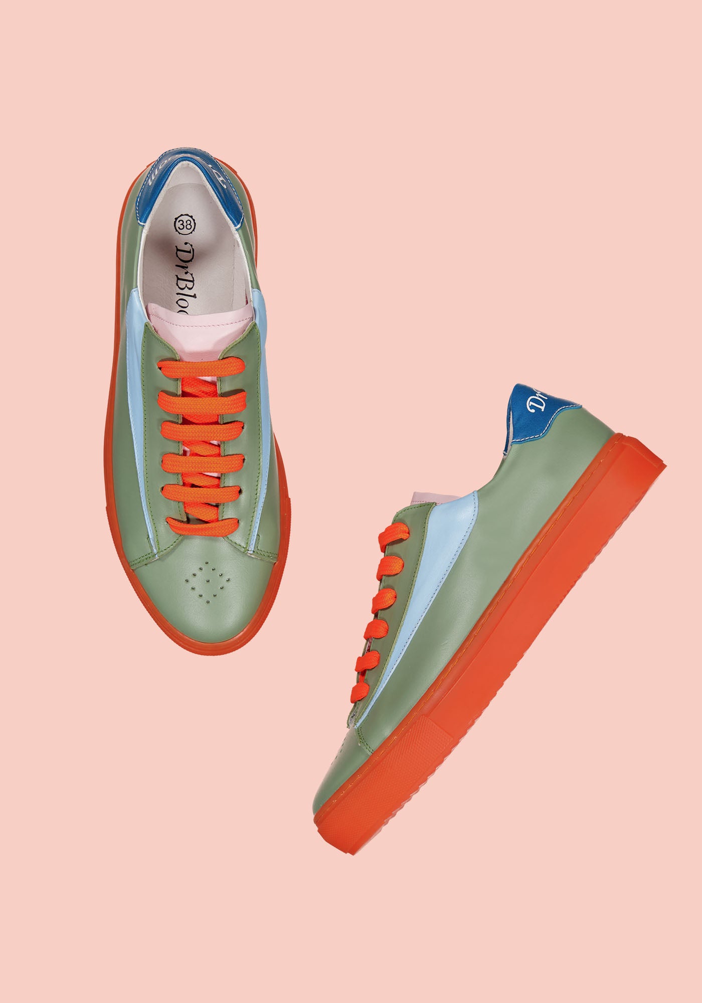 Baskets Vibe Cuir Vert